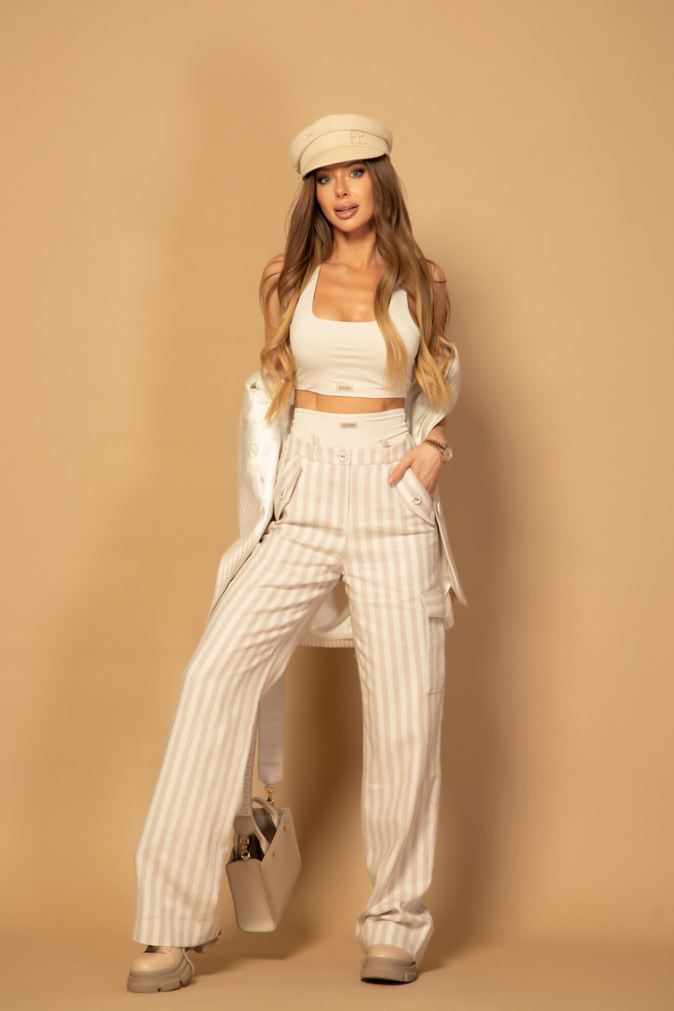 Linen Luxe Pantaloni Lung - Imagine 10