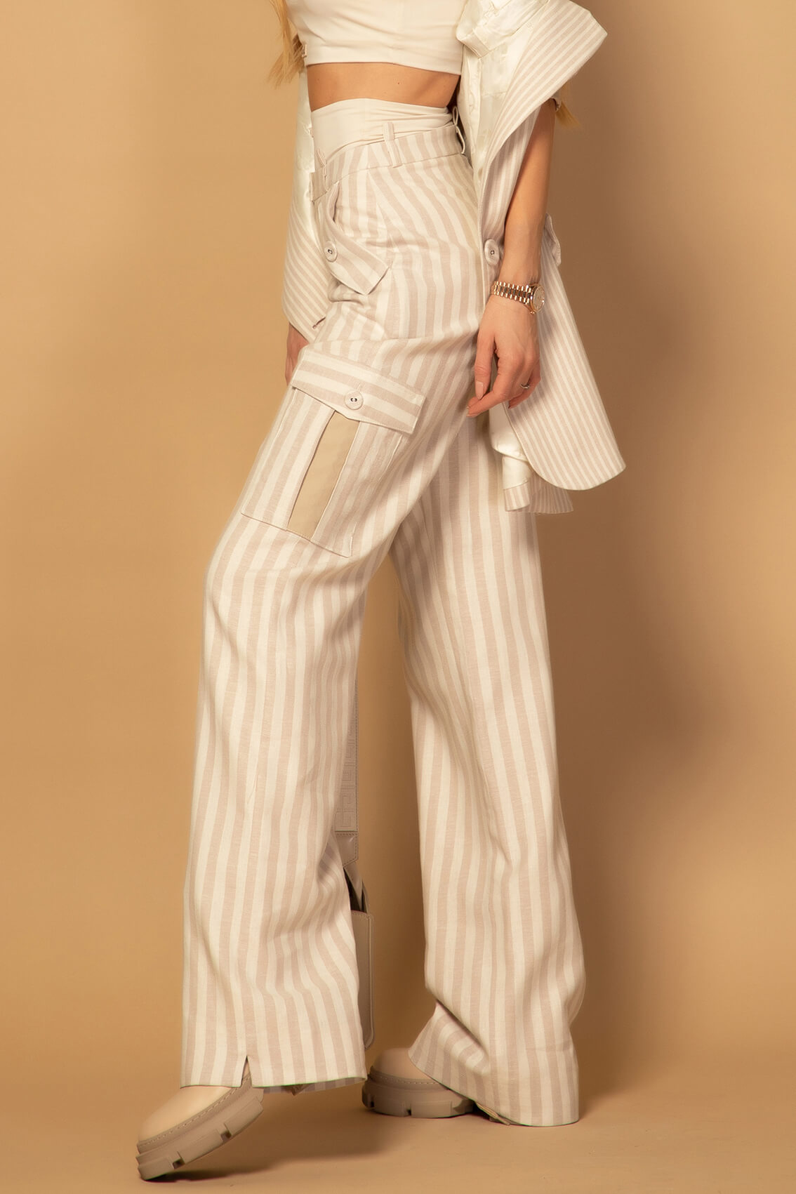 Linen Luxe Pantaloni Lung - Imagine 16