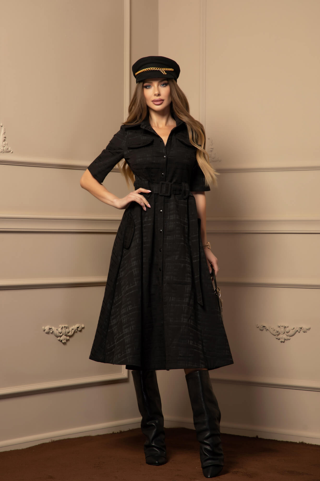 Elevated Essentials Rochie-trench - Black - Imagine 13
