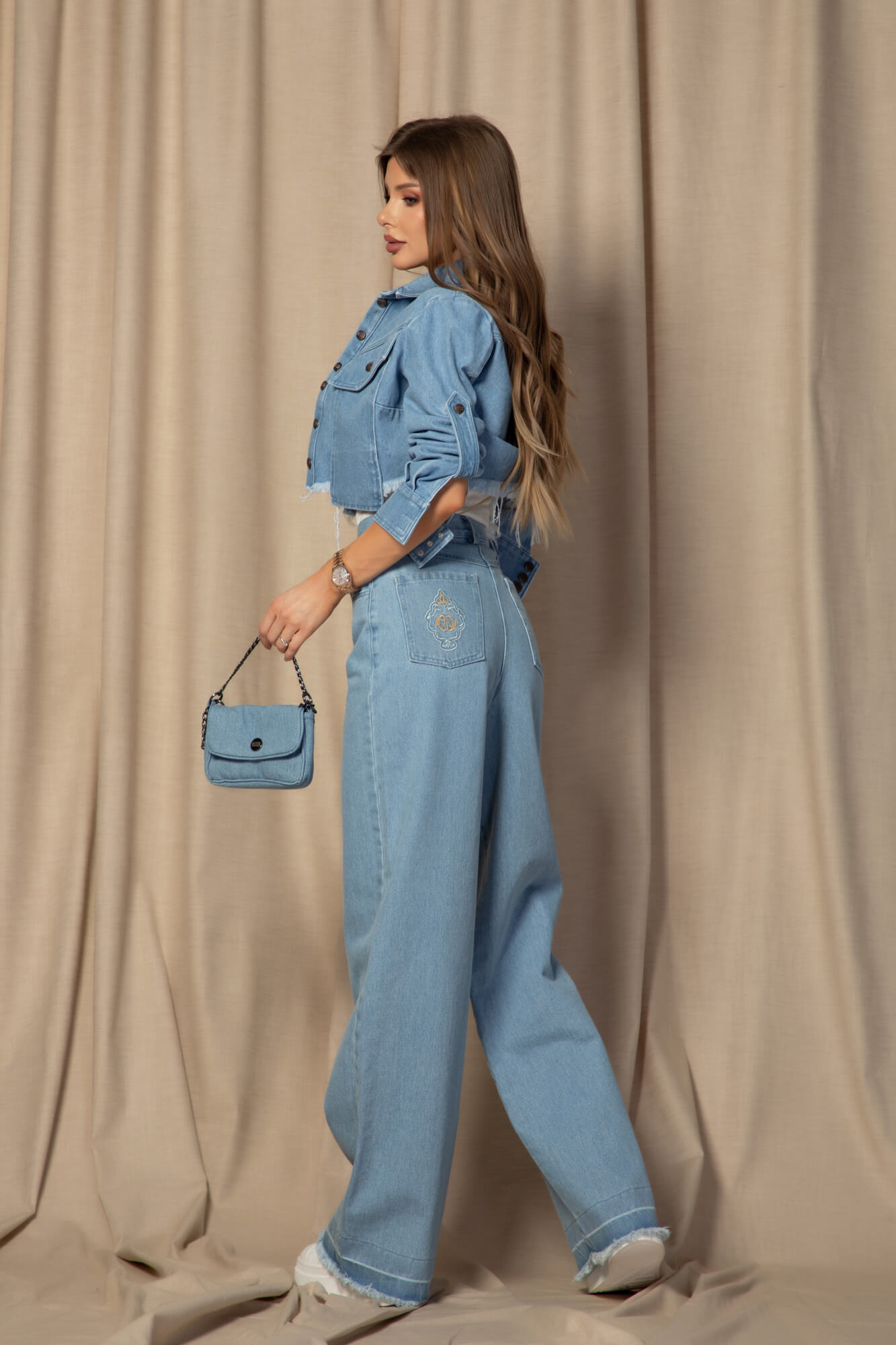 Dressed To Kill Jachetă Din Denim - Light Blue - Imagine 14