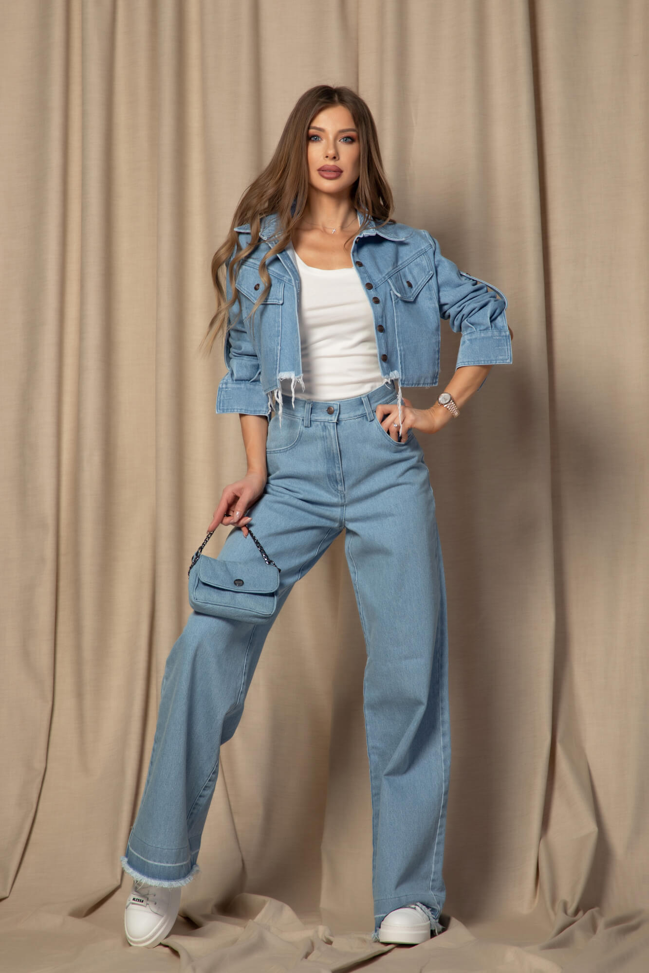Dressed To Kill Jachetă Din Denim - Light Blue - Imagine 22