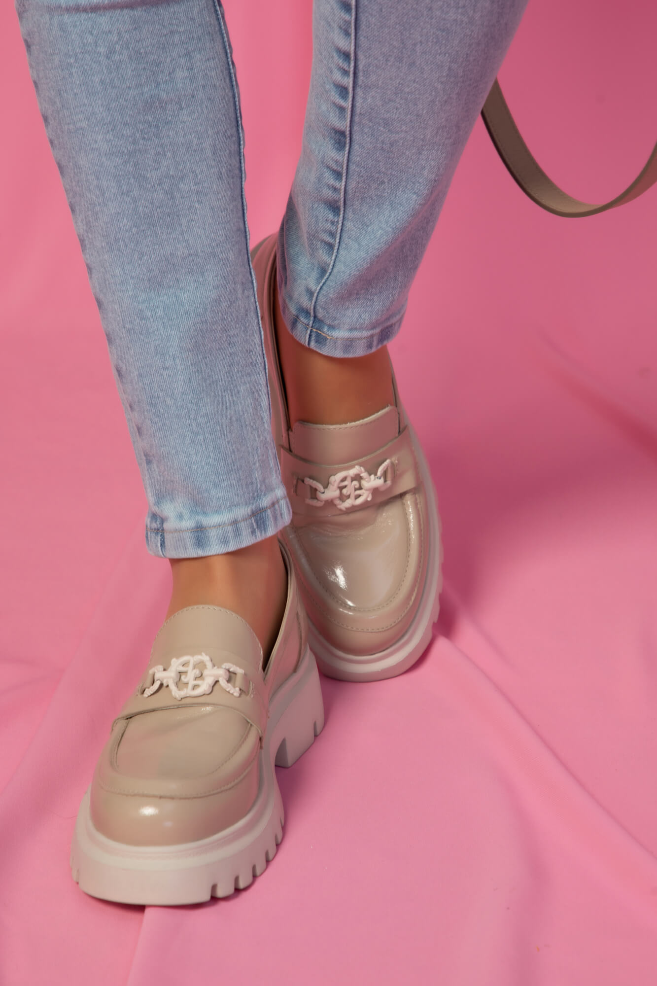 Luxury Step Loafers Lacuite - Nude - Imagine 8