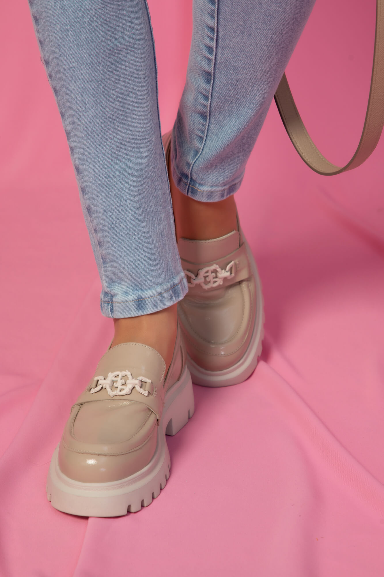 Luxury Step Loafers Lacuite - Nude - Imagine 10