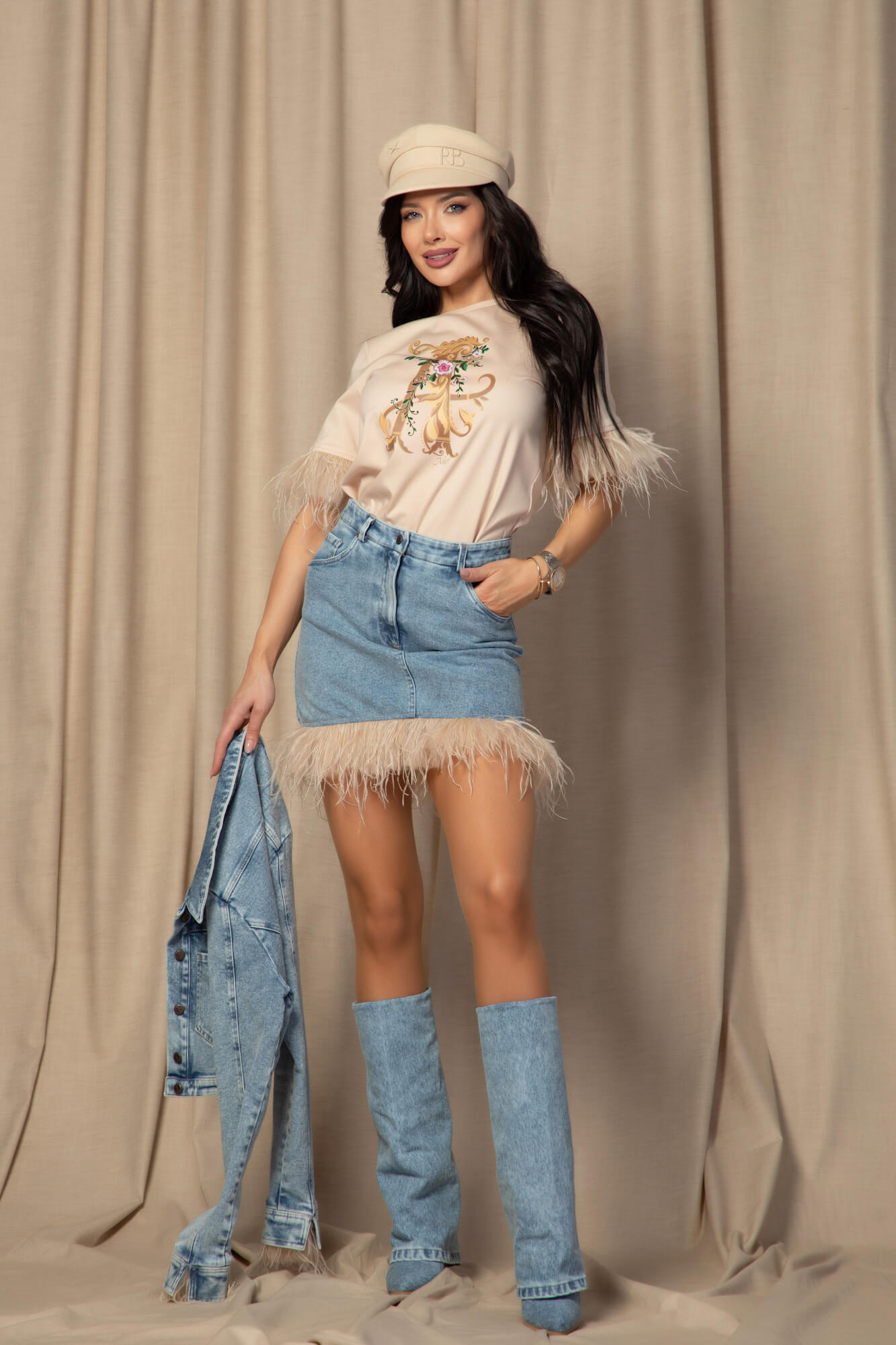 Feathered Aura T-Shirt Din Bumbac - Soft Shell - Imagine 14