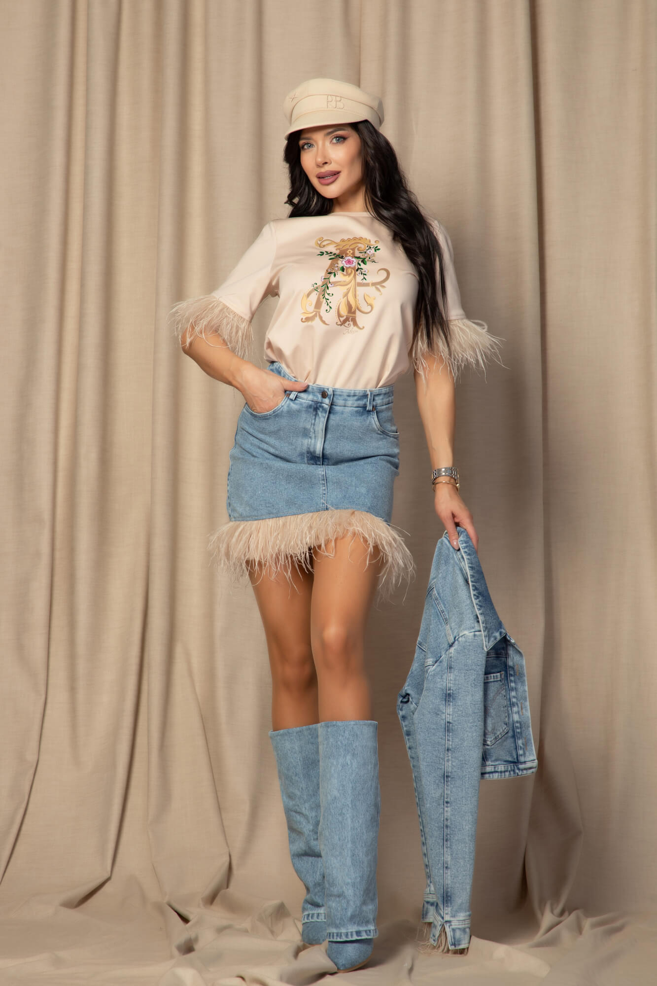 Feathered Aura T-Shirt Din Bumbac - Soft Shell - Imagine 16