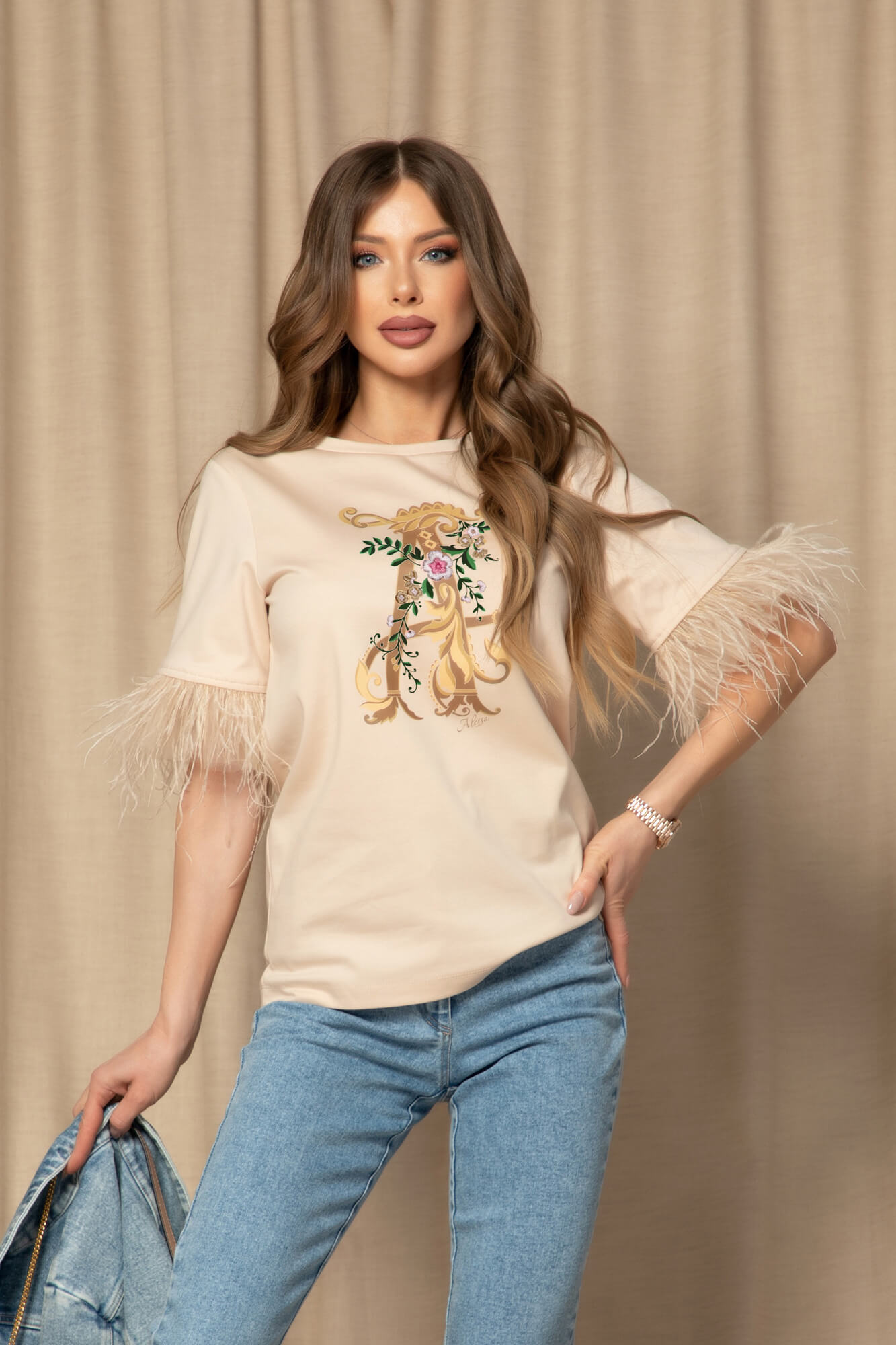 Feathered Aura T-Shirt Din Bumbac - Soft Shell - Imagine 21