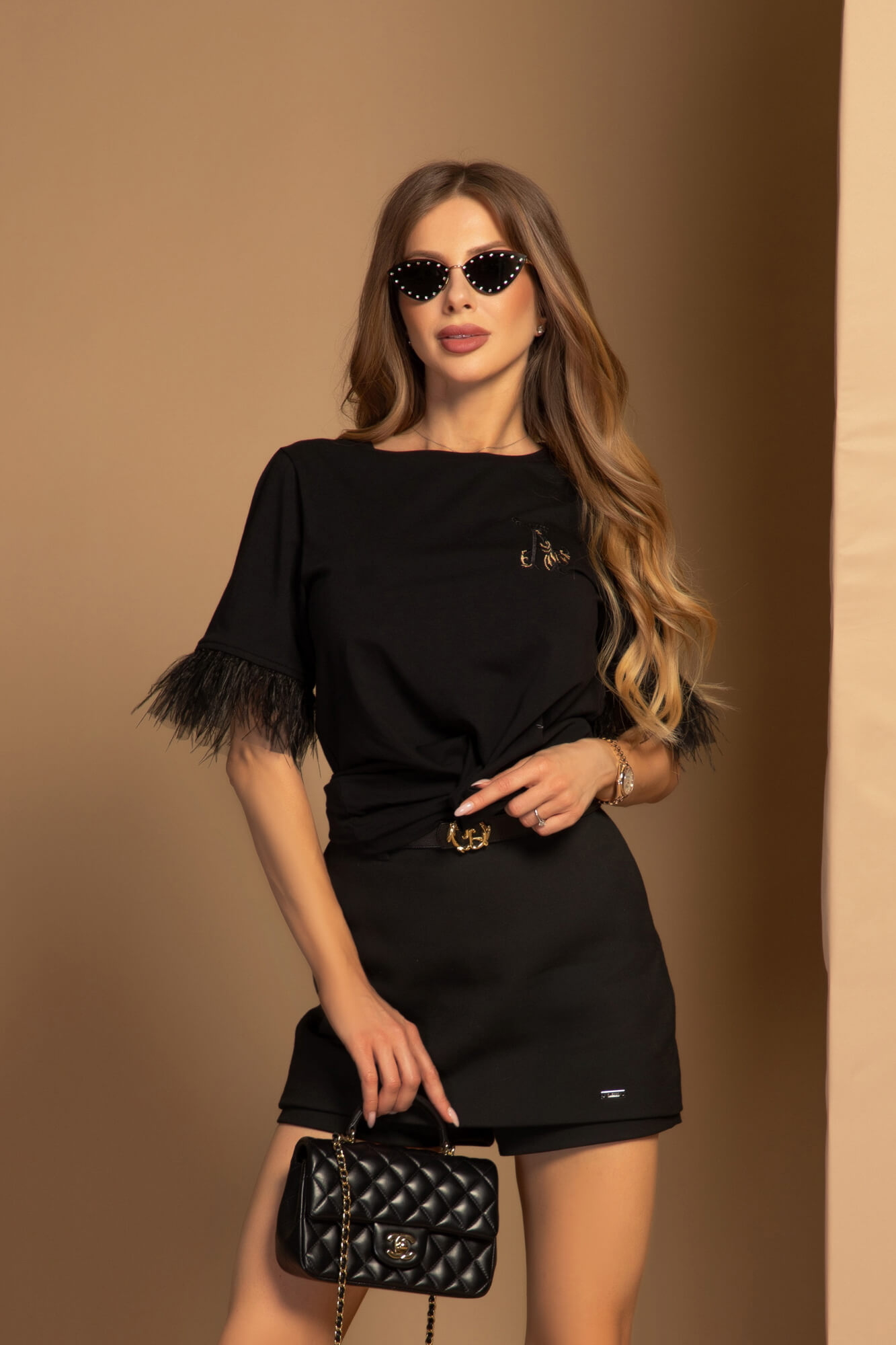 Luxury Dream Tricou Din Bumbac - Black - Imagine 12