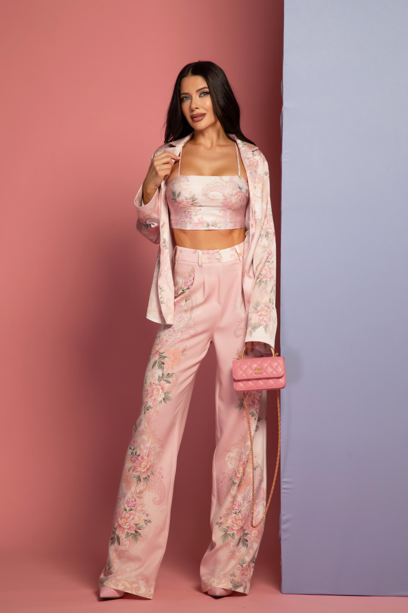 A Touch of Romance Pantaloni Lung - Pink - Imagine 16