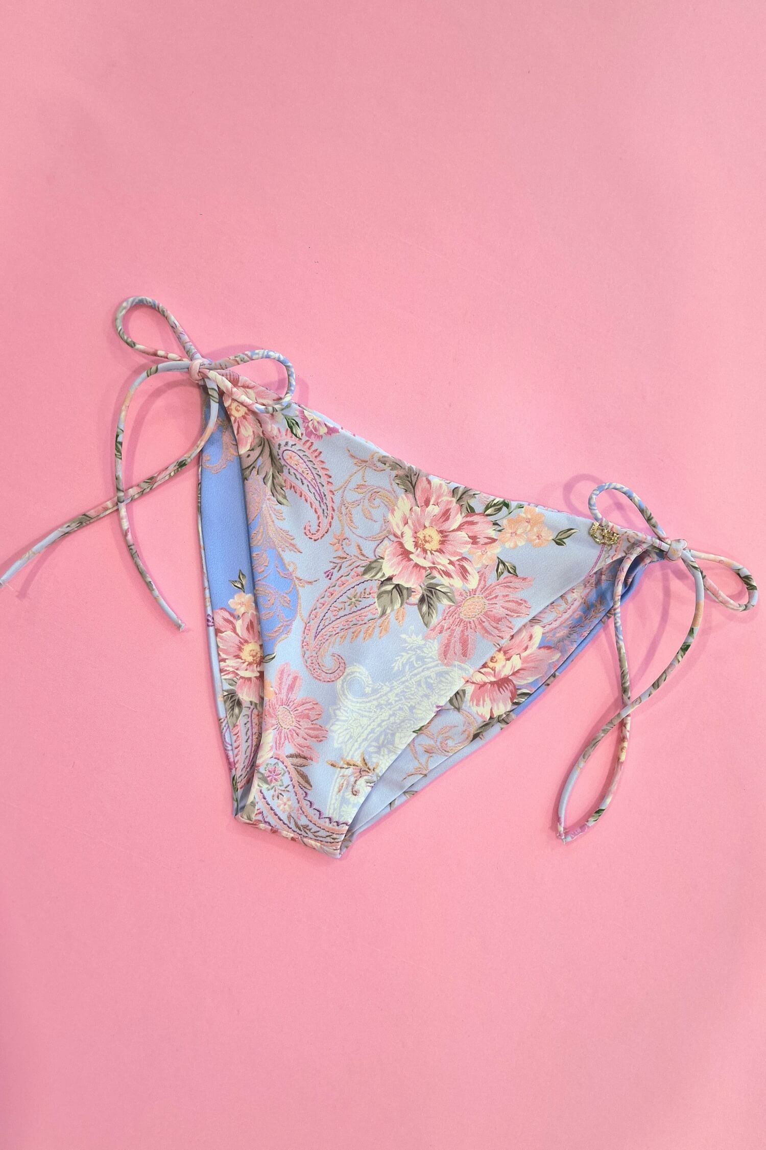 A Touch of Romance Costum de baie bikini cu talie joasă și șnururi - Vista Blue - Imagine 4