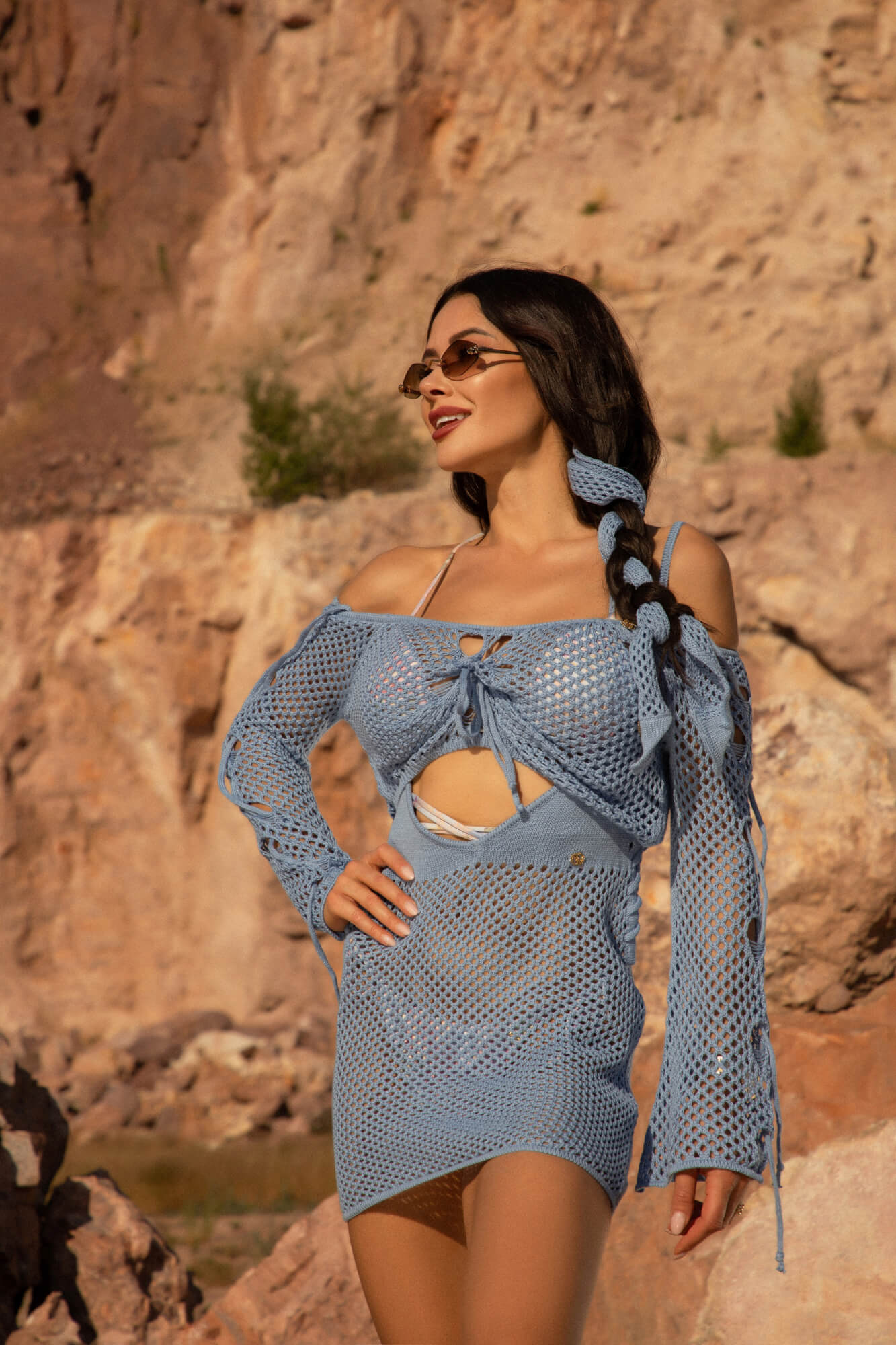 Ocean Muse Rochie De Plajă - Cloud Blue - Imagine 12