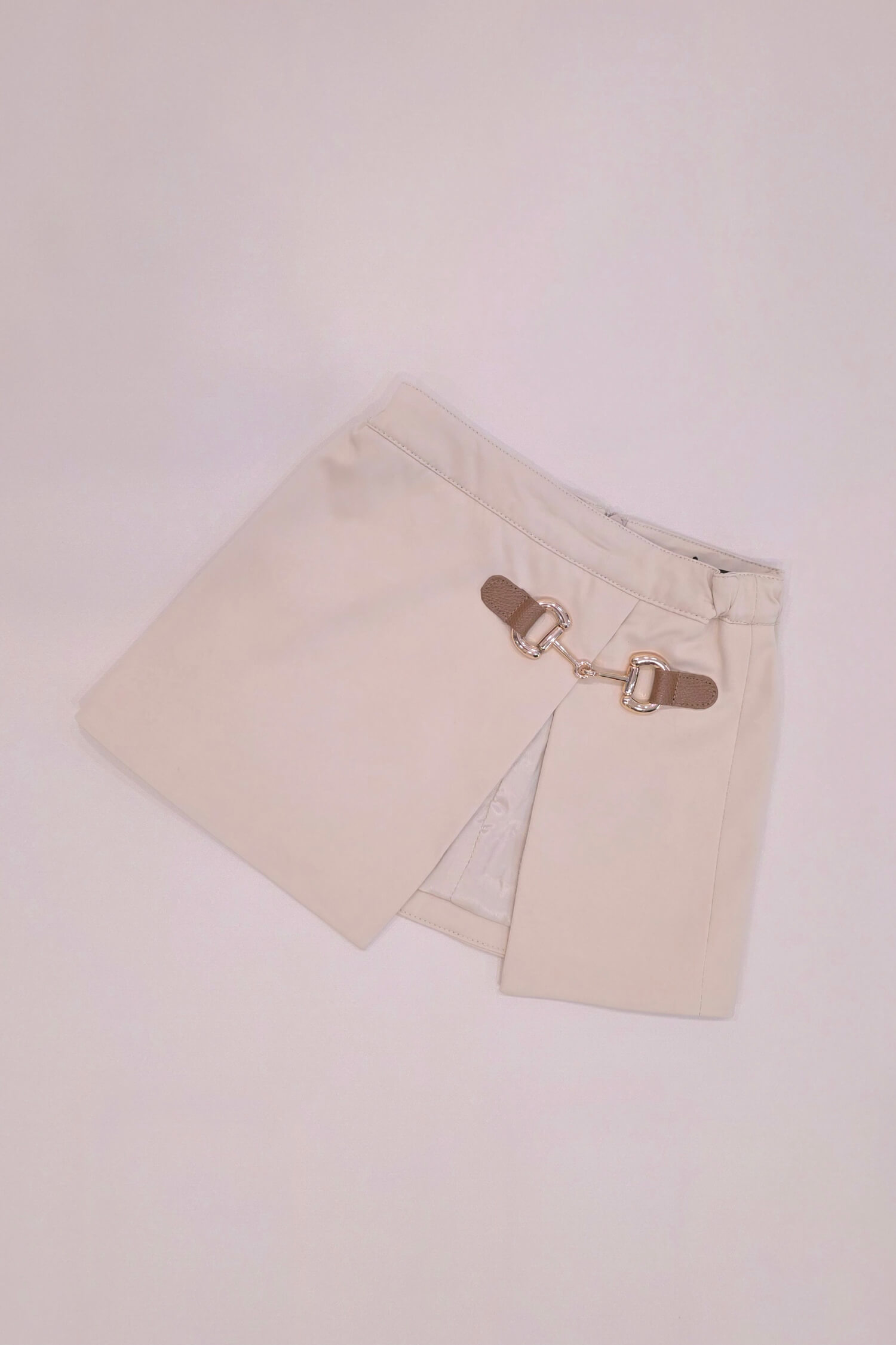 Pulse Pleat Mini Fustă-Accesoriu - Soft Beige - Imagine 5