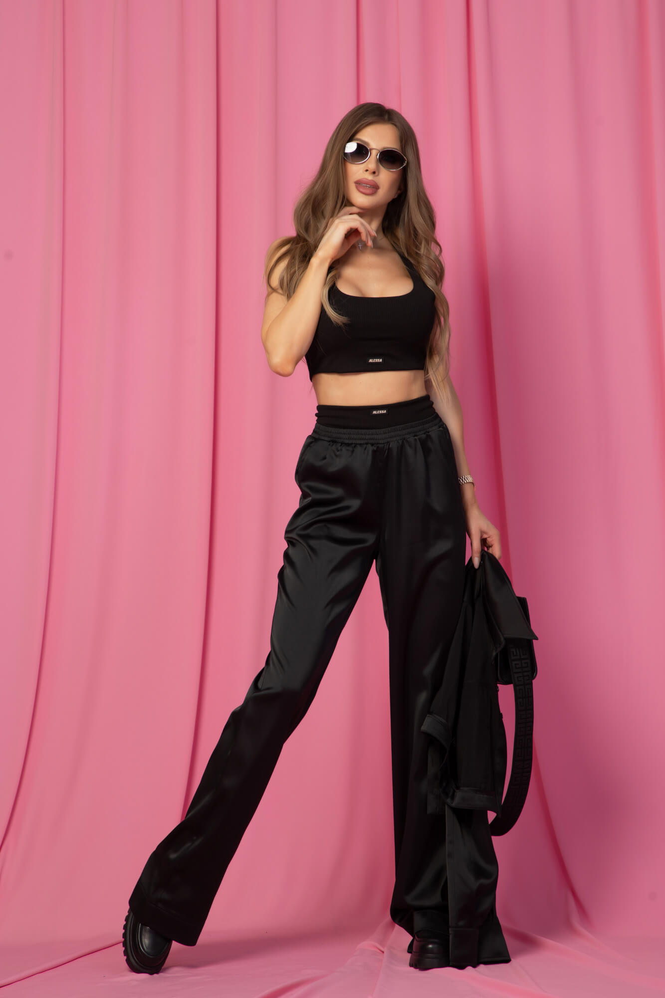 Sexy Touch Crop Top - Black - Imagine 8