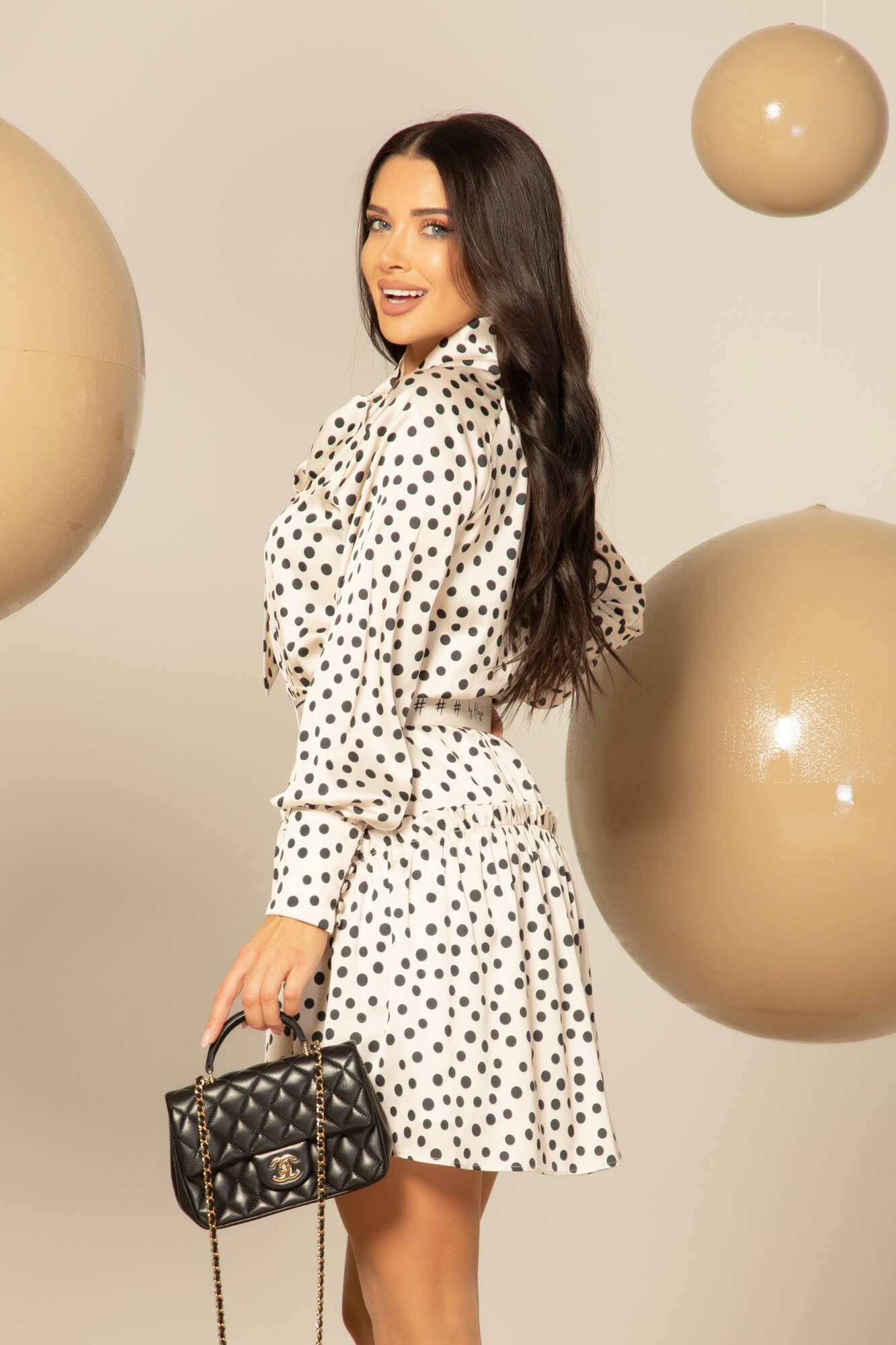 Playful Elegance Rochie Cu Centură Dublă - Imagine 10