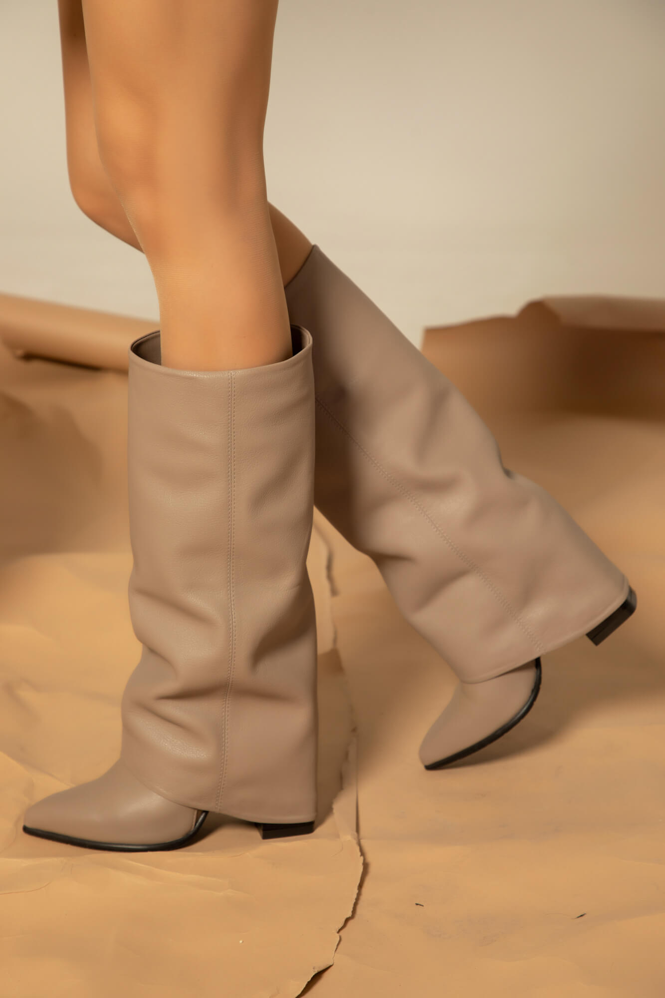 Cizme Chic Stride - Taupe - Imagine 8