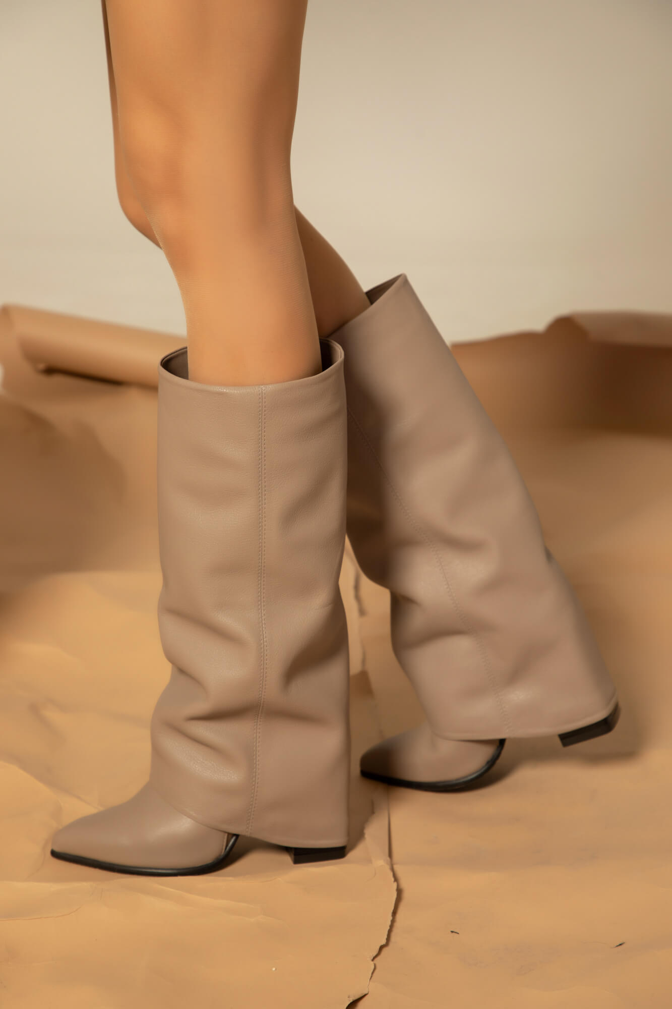 Cizme Chic Stride - Taupe - Imagine 9