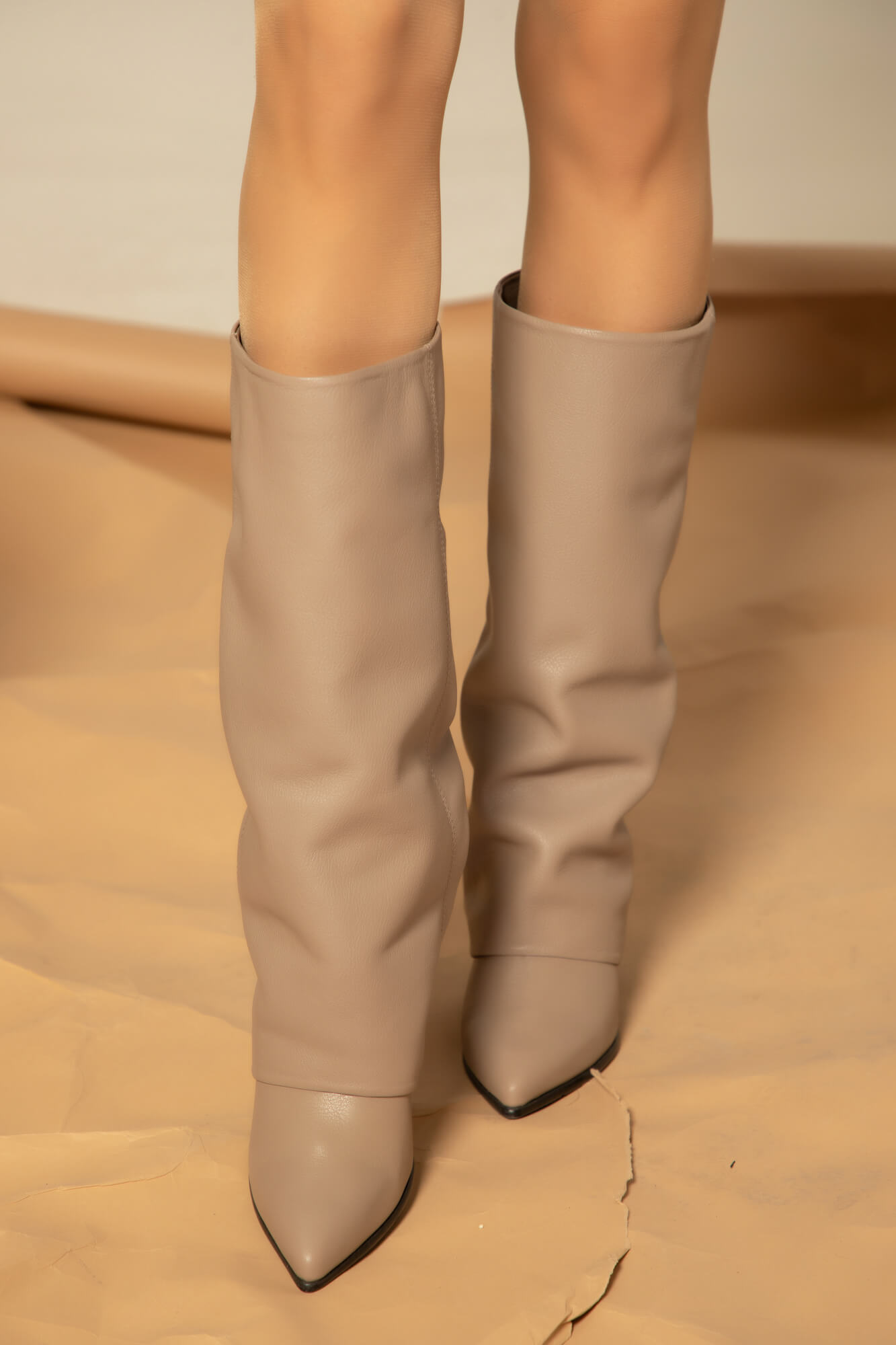 Cizme Chic Stride - Taupe - Imagine 10