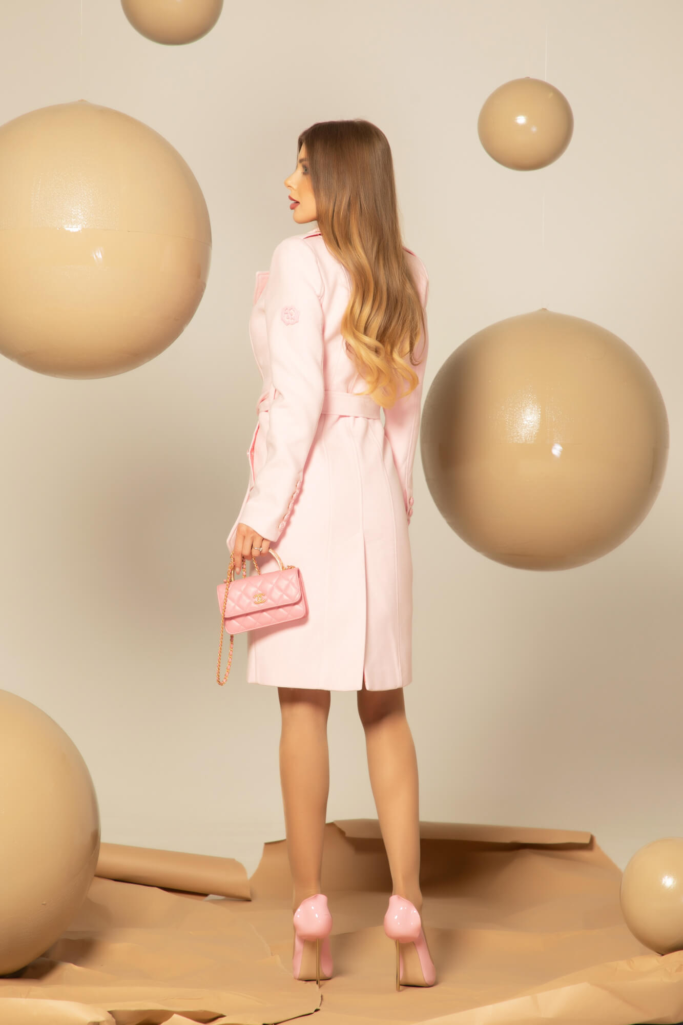 Cashmere Cloud Palton - Pink - Imagine 29