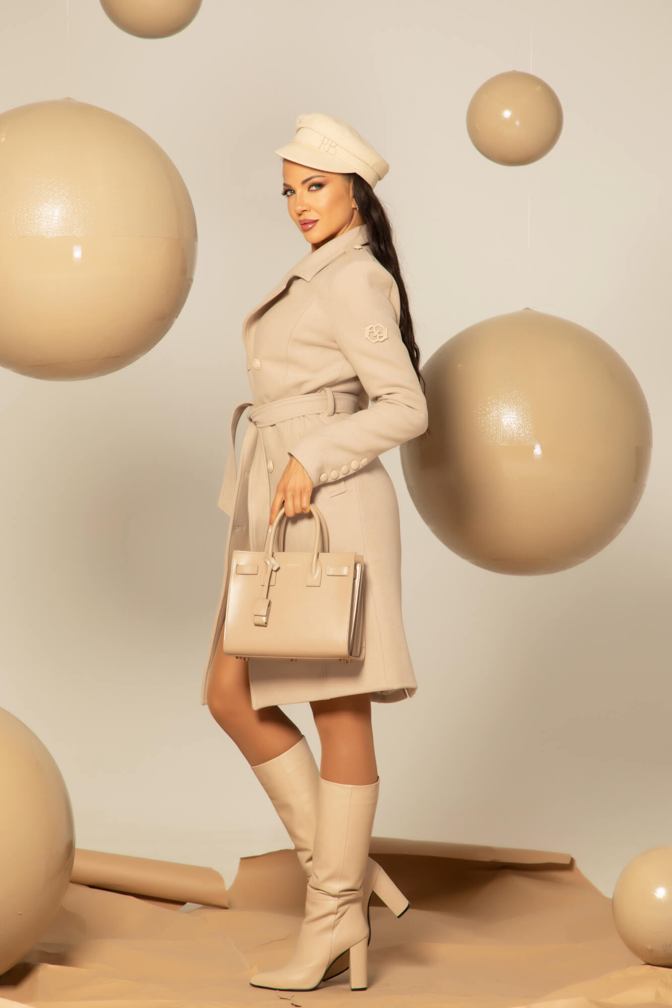 Cashmere Cloud Palton - Taupe - Imagine 67