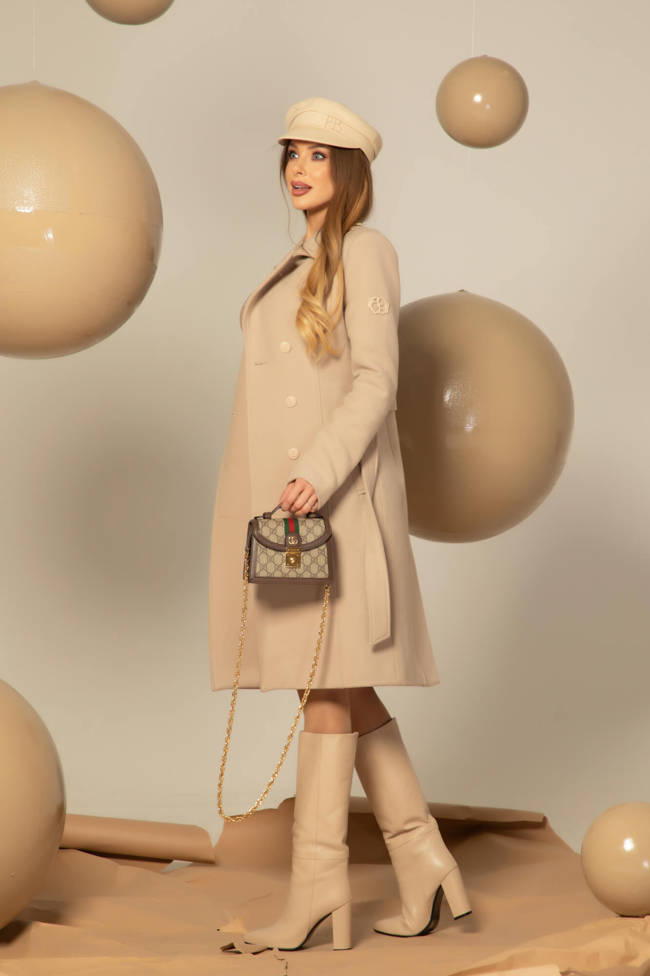Cashmere Cloud Palton - Taupe - Imagine 61