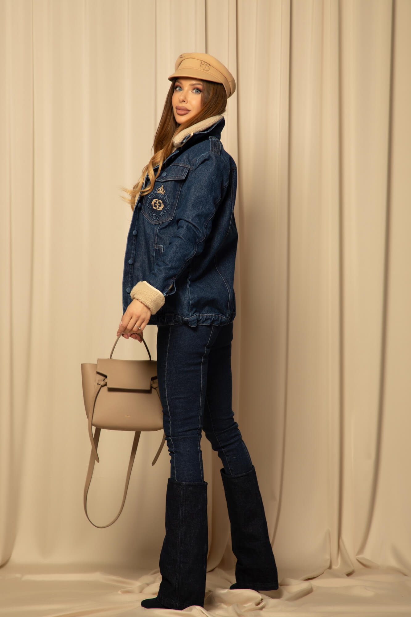 Geacă Luxury Classic cu căptușeală călduroasă detașabilă - Dark Blue - Imagine 23