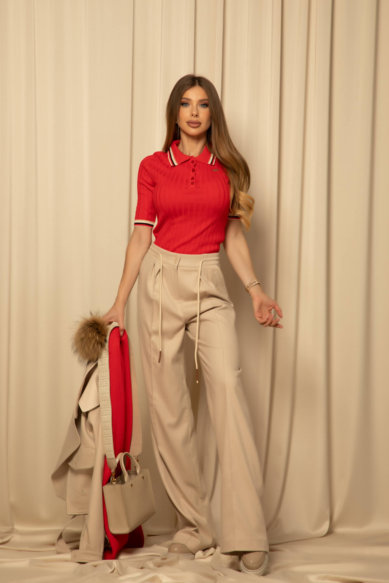 Touch of Elegance Bluza - Red - Imagine 20