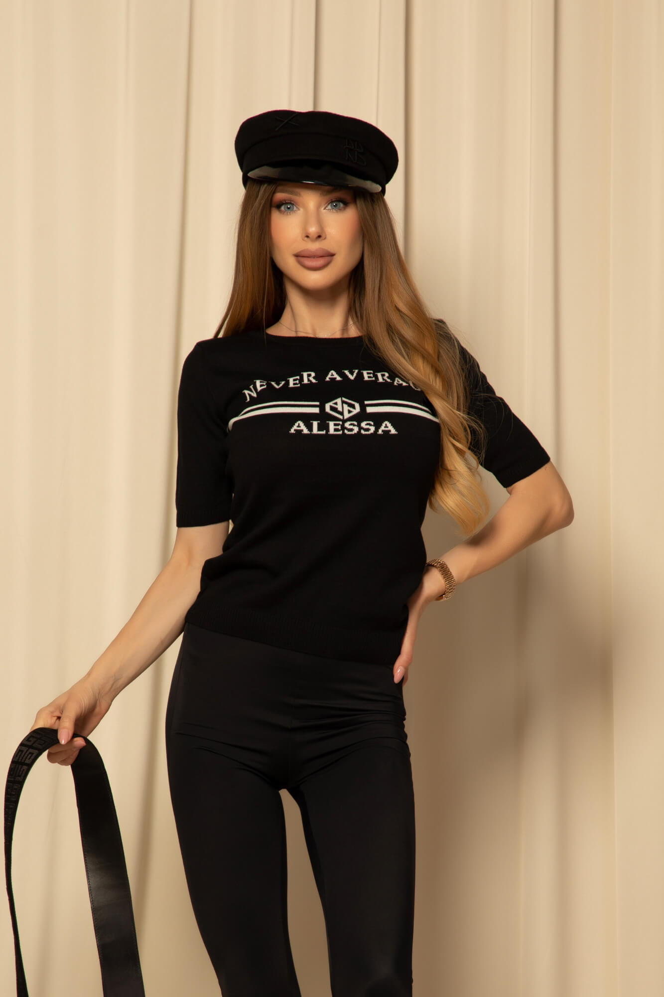 Autumn Whisper Bluza Din Tricot Fin - Black - Imagine 11
