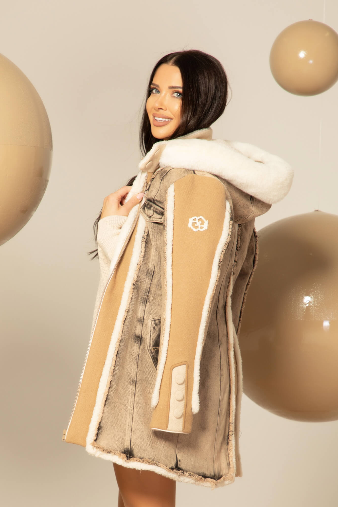 Snug & Chic Pulover Lung - Seashell - Imagine 30
