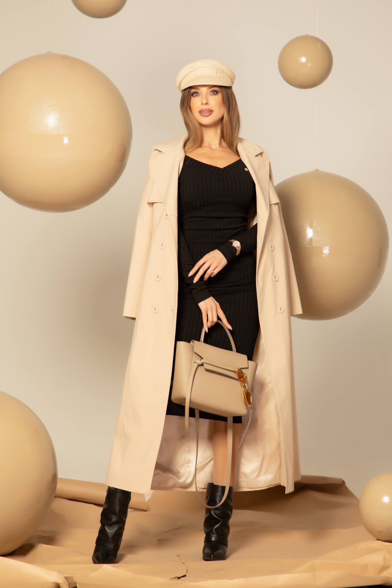 Luxe Horizon Trenci - Soft Beige - Imagine 37
