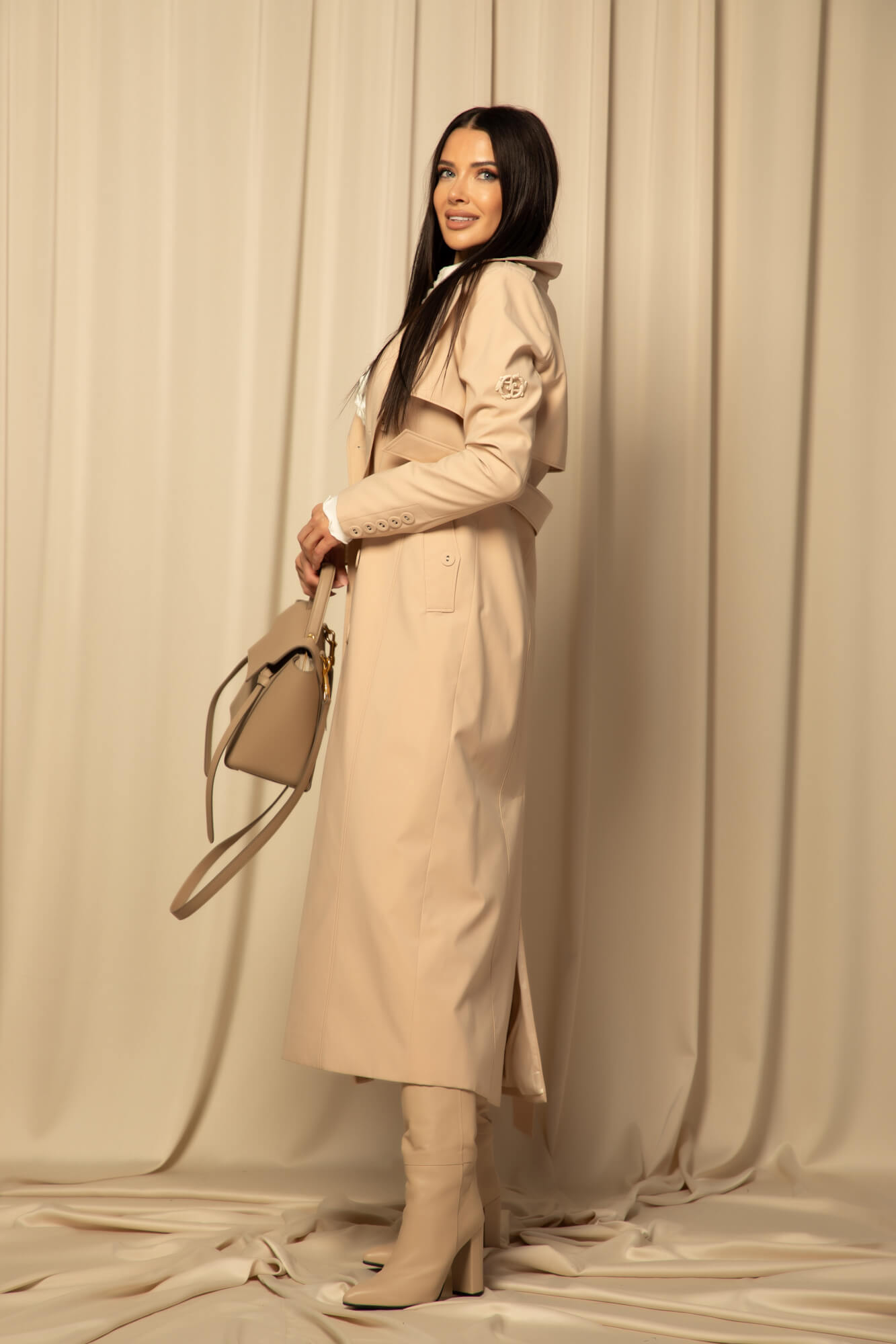 Luxe Horizon Trenci - Soft Beige - Imagine 32
