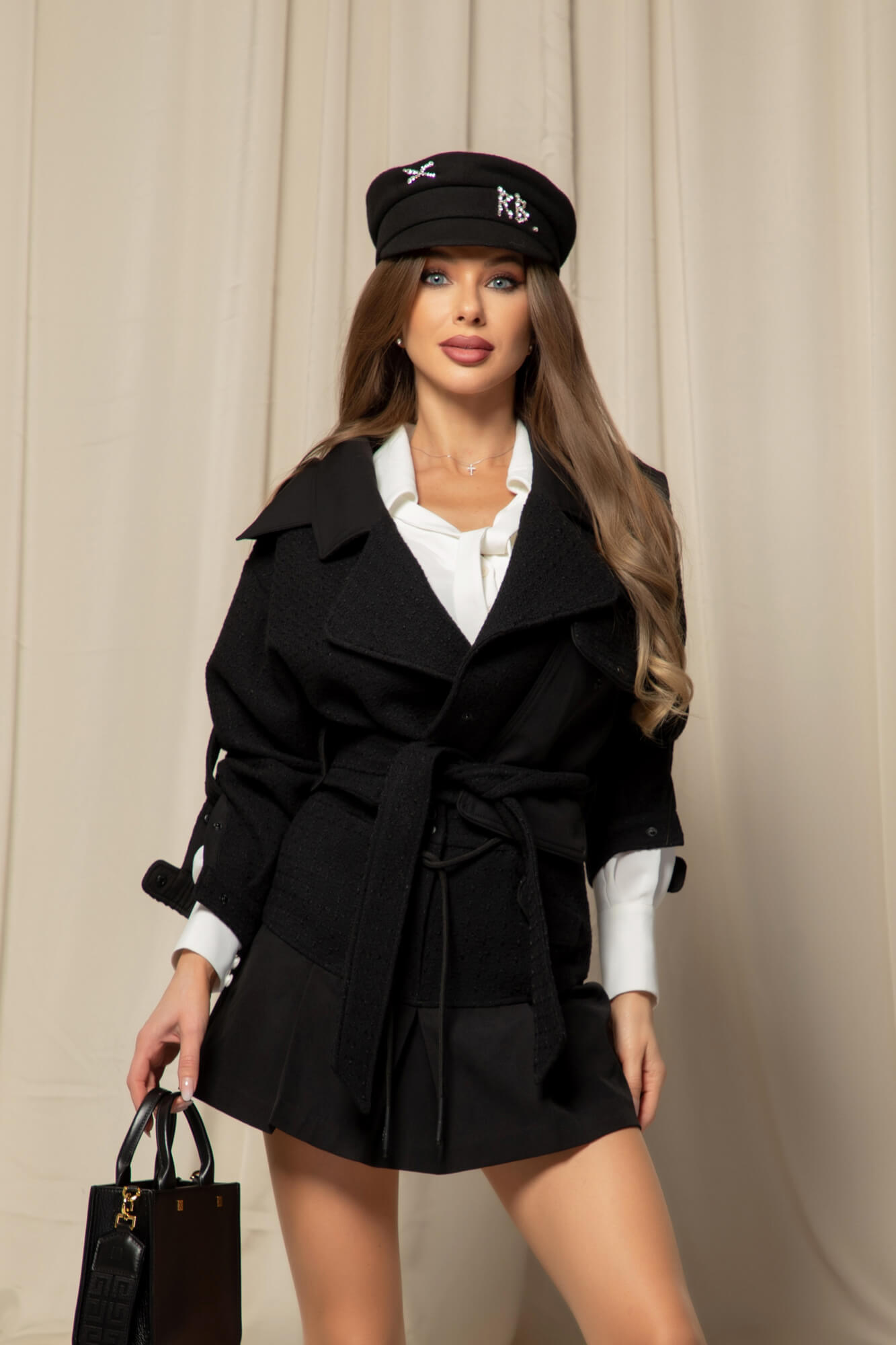 Fashion Move Trenci Scurt - Black - Imagine 26