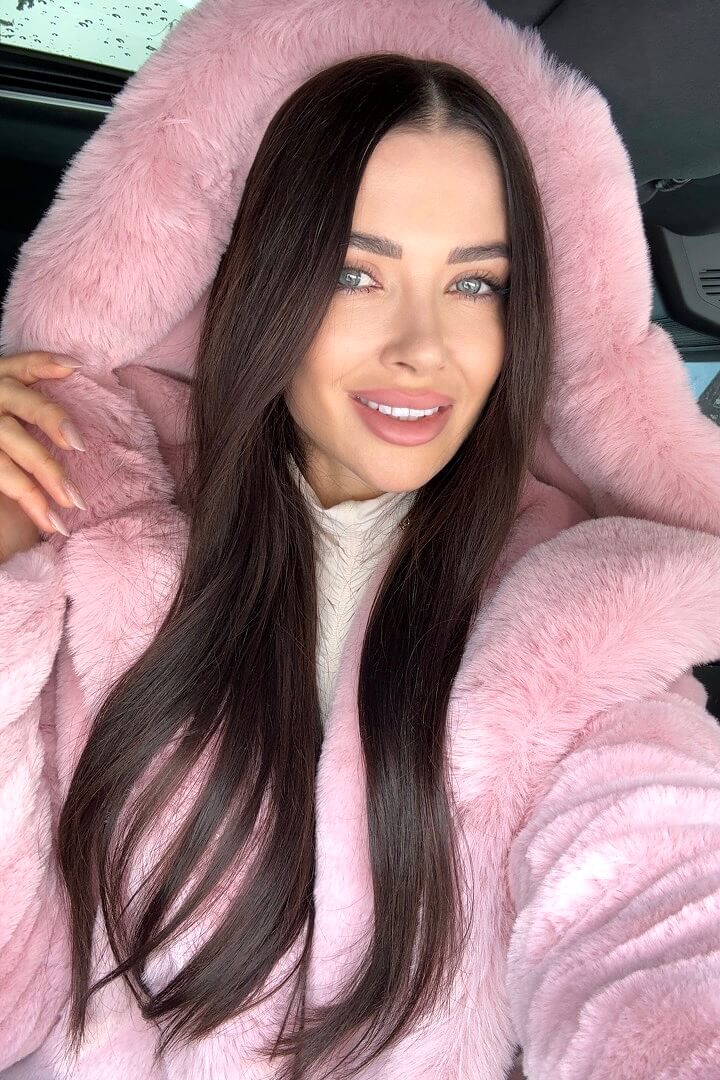 Winter Bunny Palton Eco Blană - Pink - Imagine 9