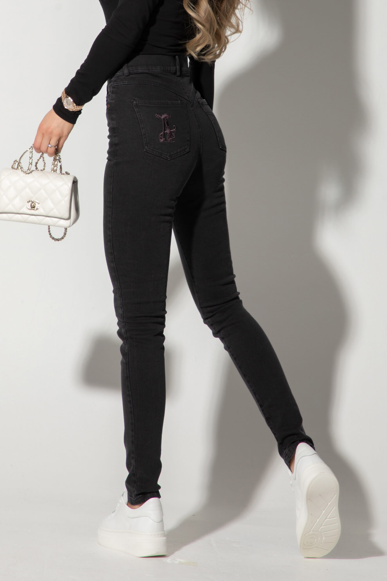 Alessa Royalty Slim Fit Jeans - Black - Imagine 18