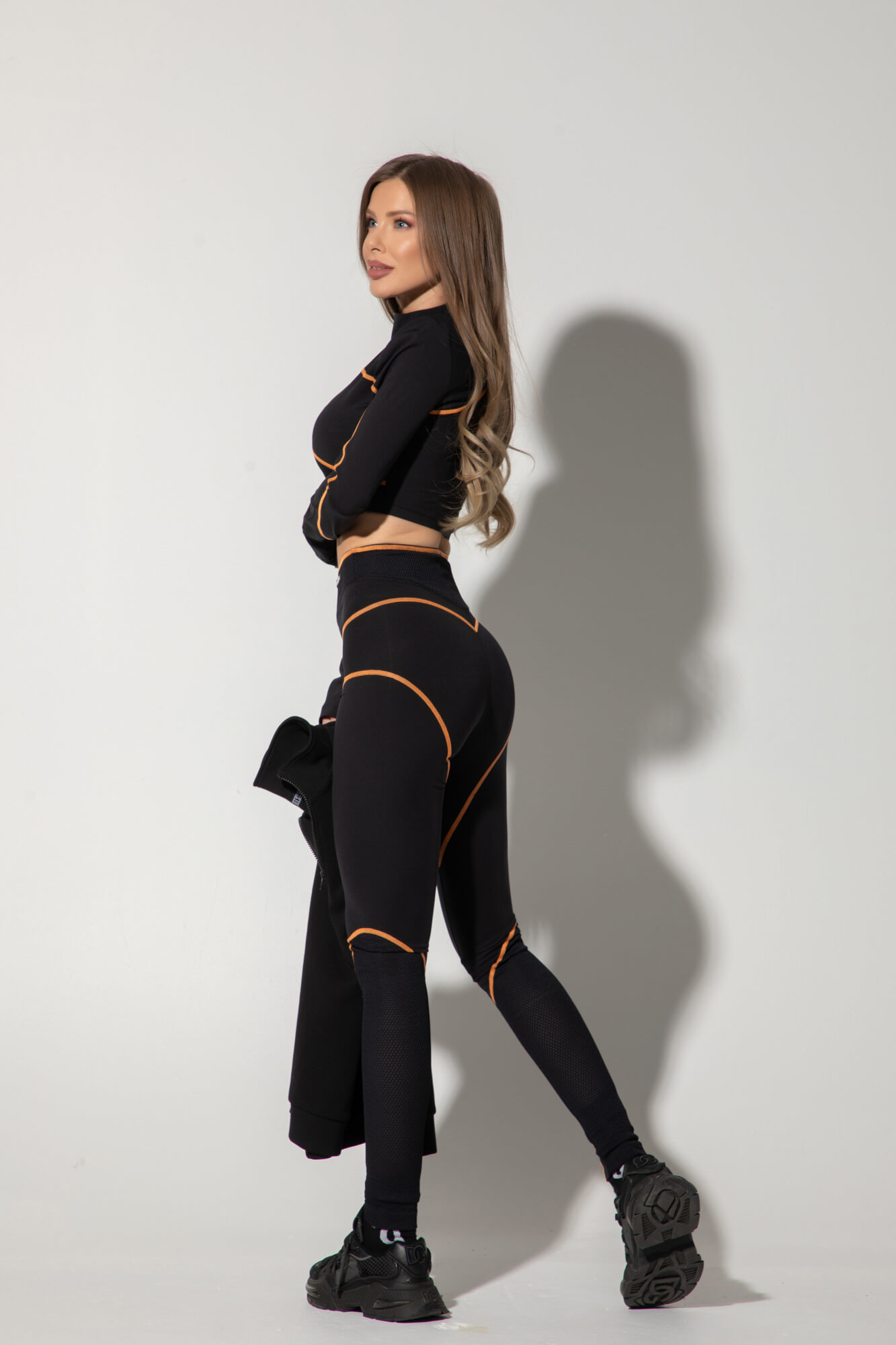Prime Active Colanți lungi - Black/Orange - Imagine 17