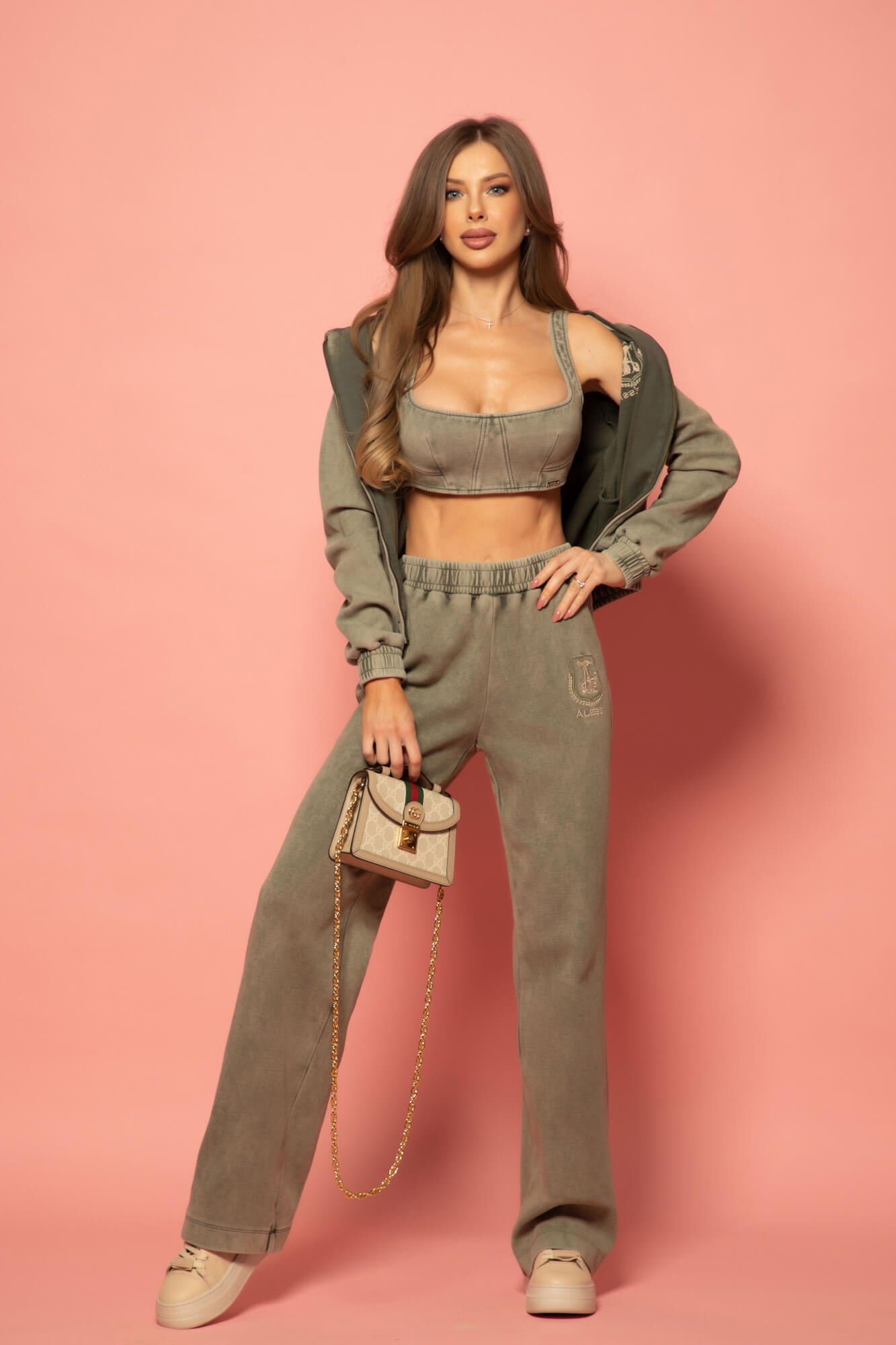 Aged Luxe Crop-Top - Military - Imagine 36