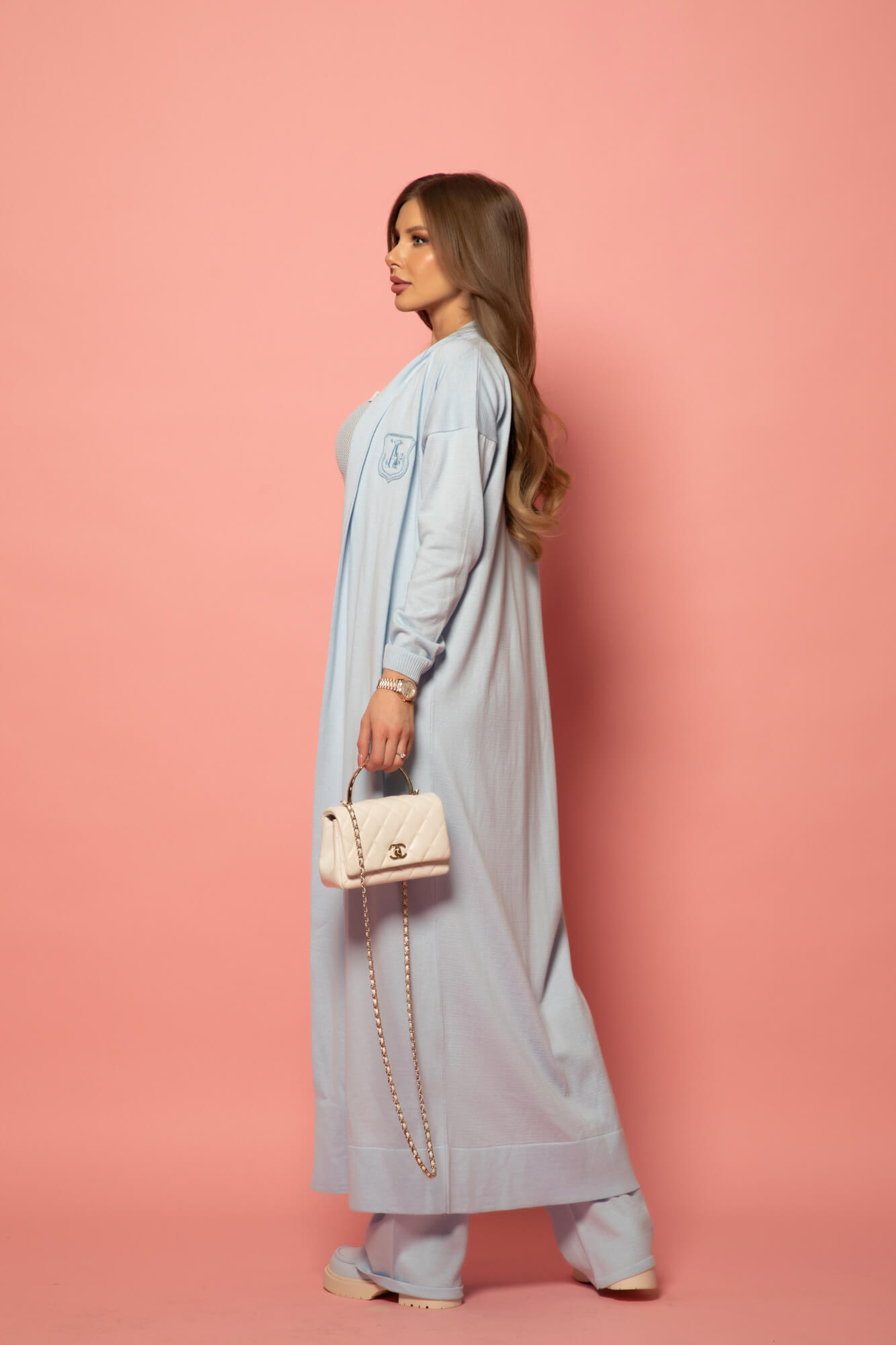 Pastel muse Pantalon Lung - Light Blue - Imagine 18