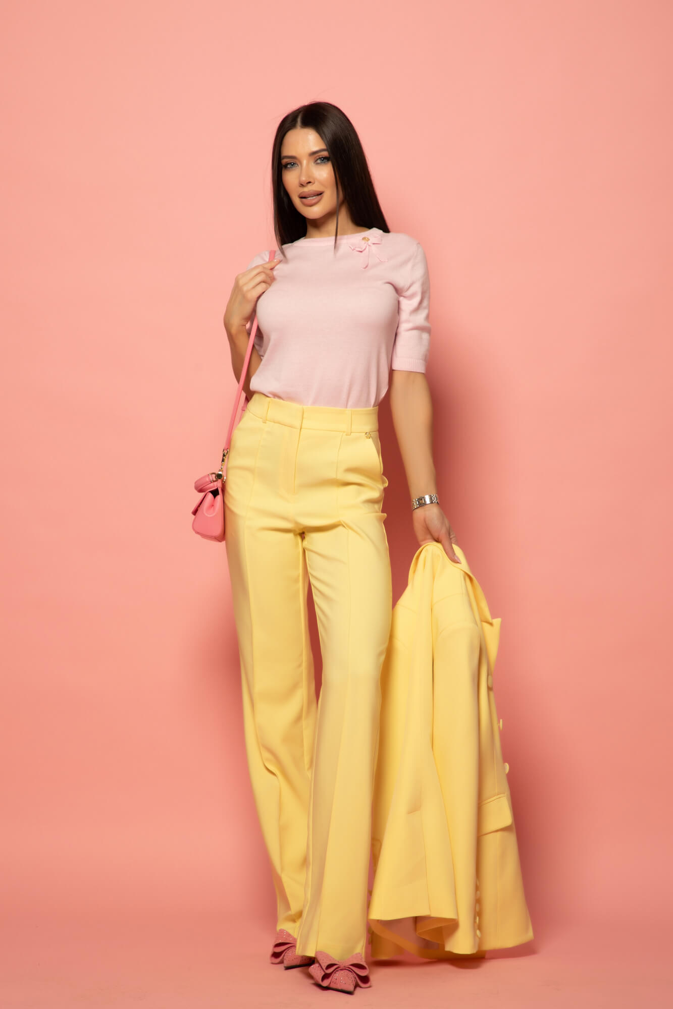 Business Beauty Pantaloni - Yellow - Imagine 32