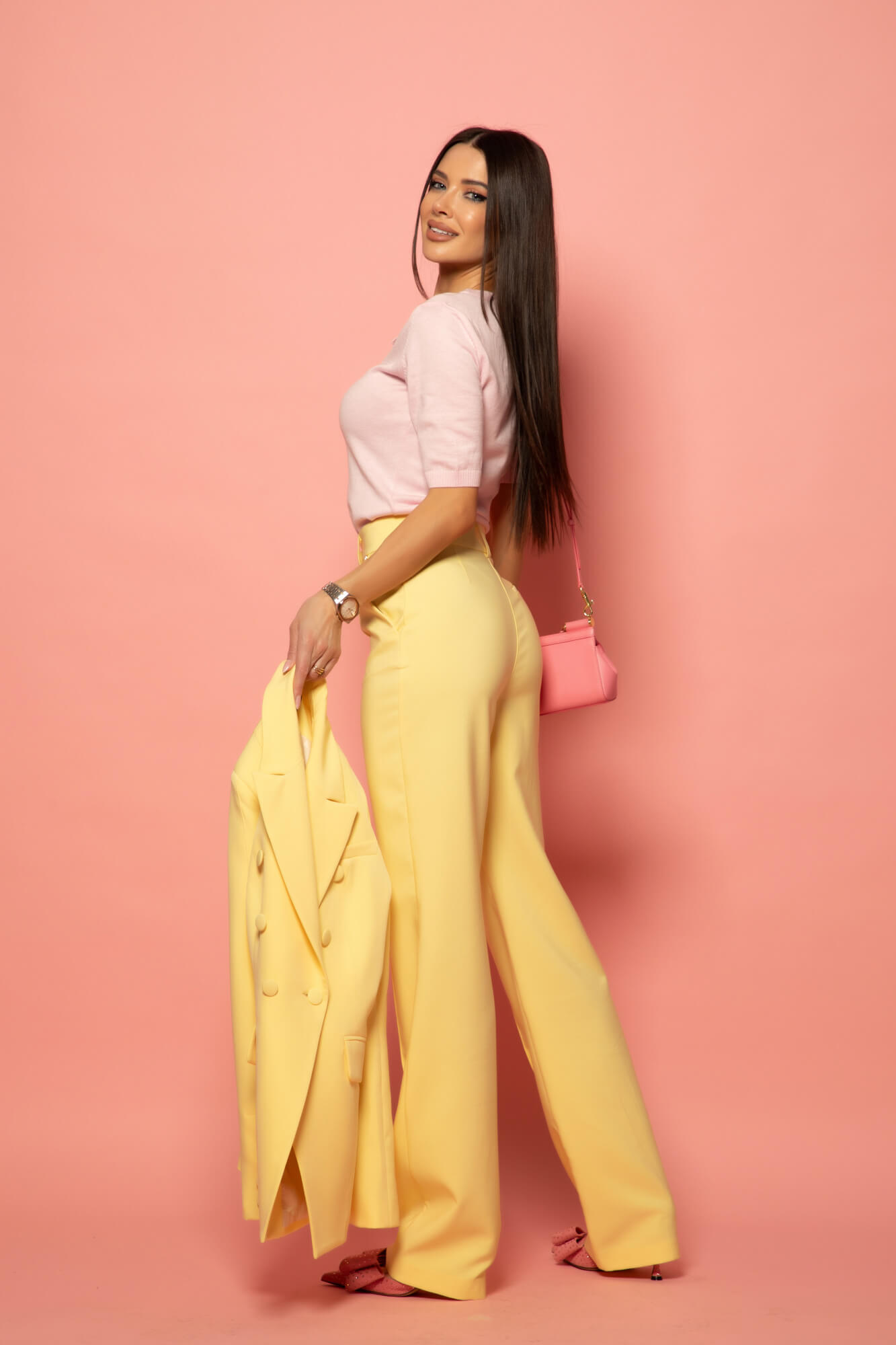 Business Beauty Pantaloni - Yellow - Imagine 22