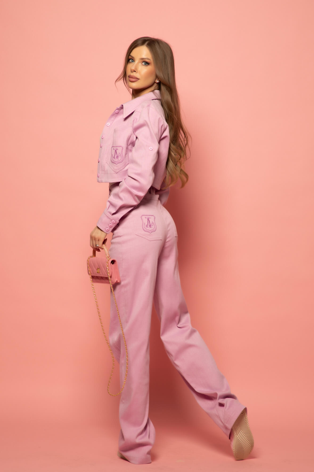 Denim Essentials Jachetă scurtă - Light Orchid - Imagine 32
