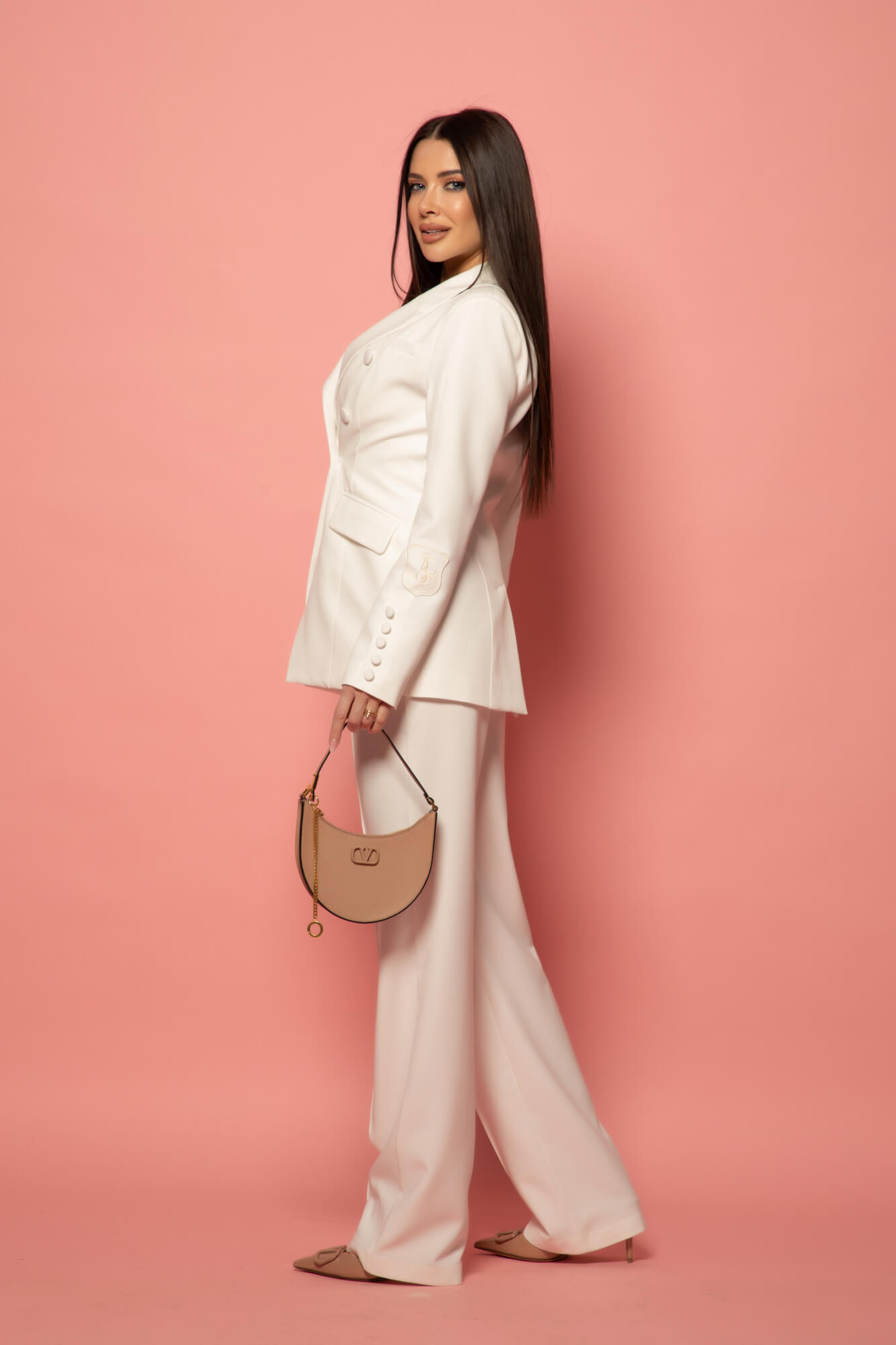 Business Beauty Pantaloni - Ecru - Imagine 23
