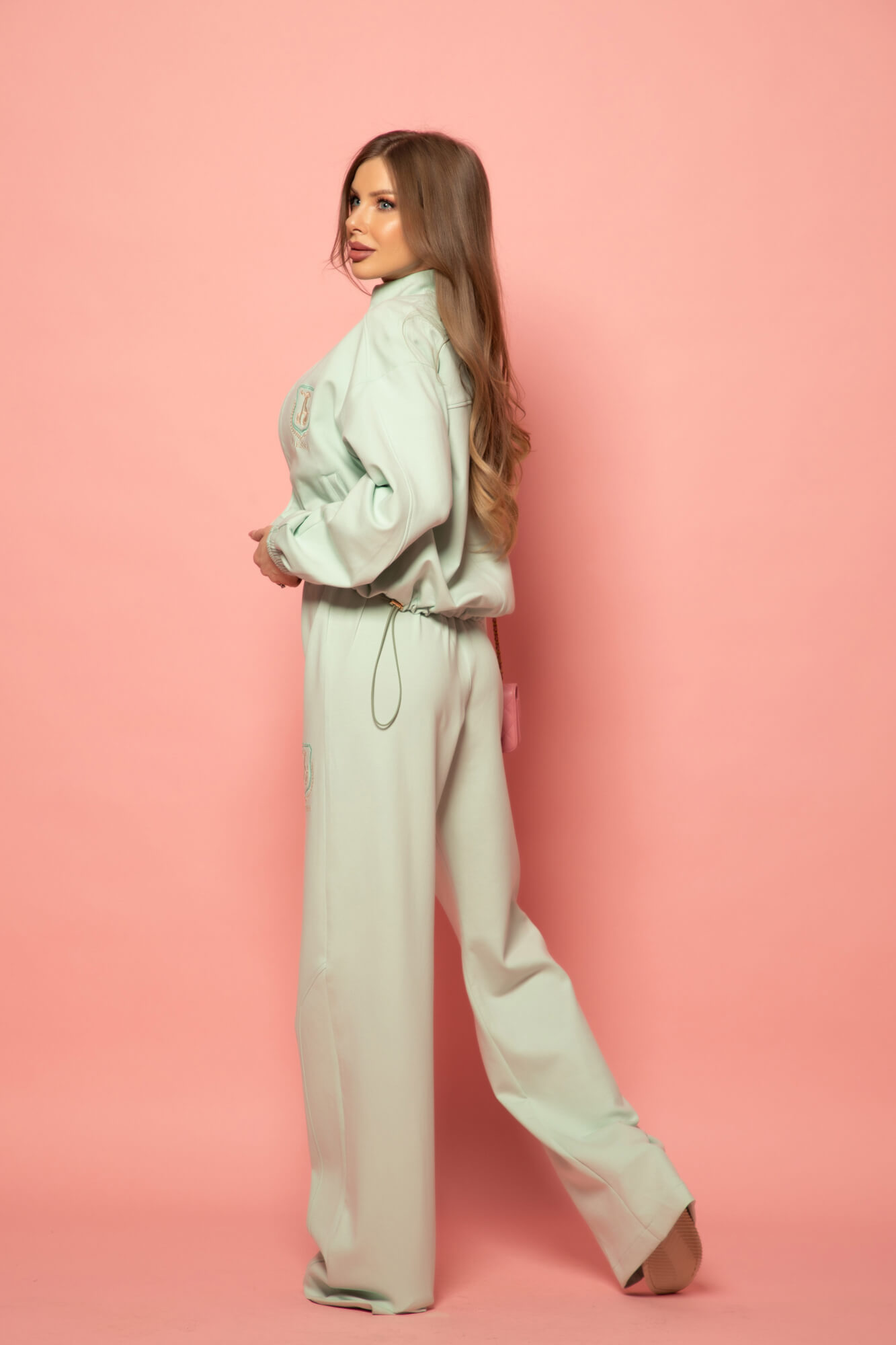 Daily Luxe Bluza Sport Scurtă - Mint - Imagine 30