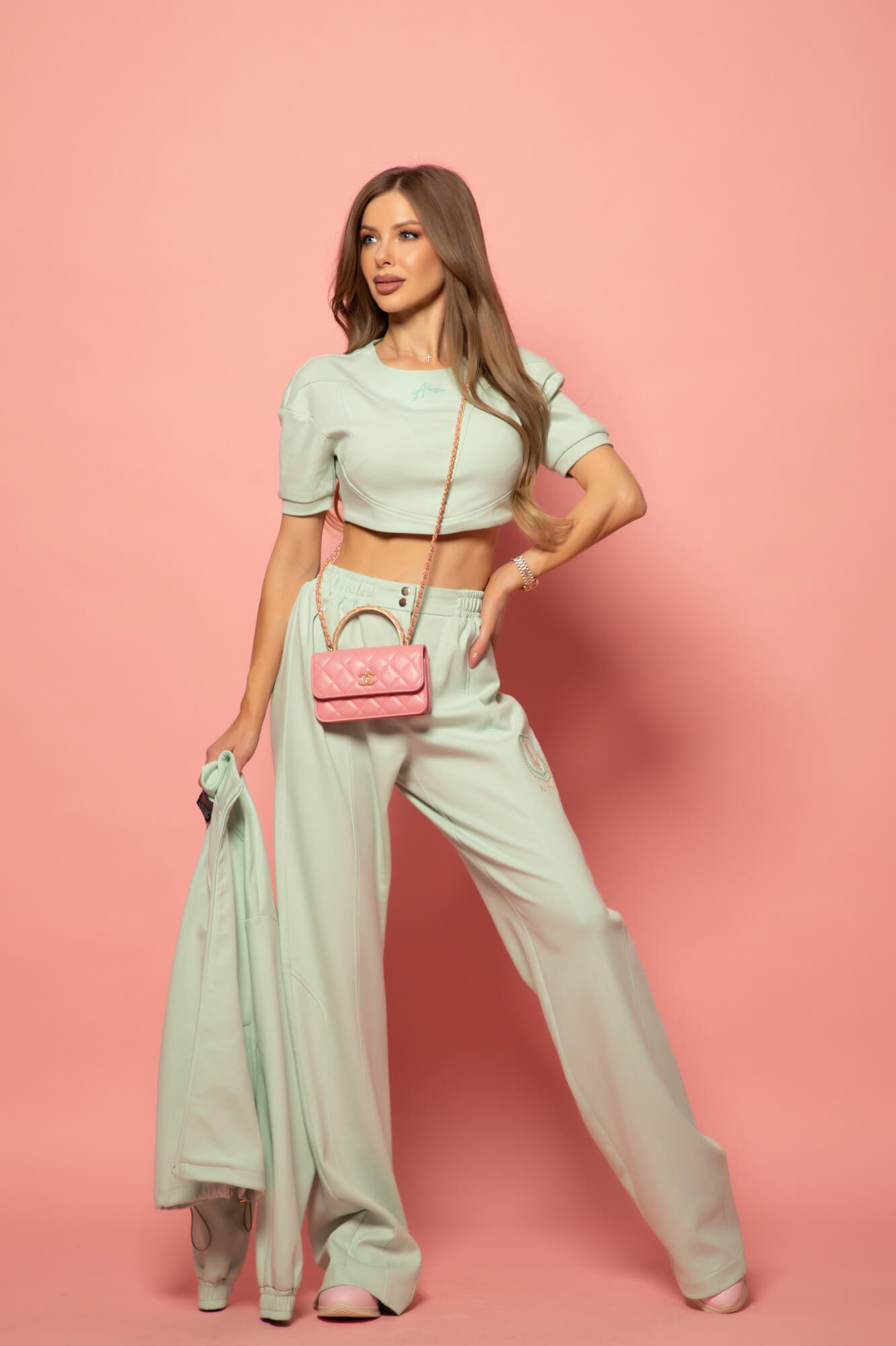 Daily Luxe Pantaloni Sport - Mint - Imagine 23