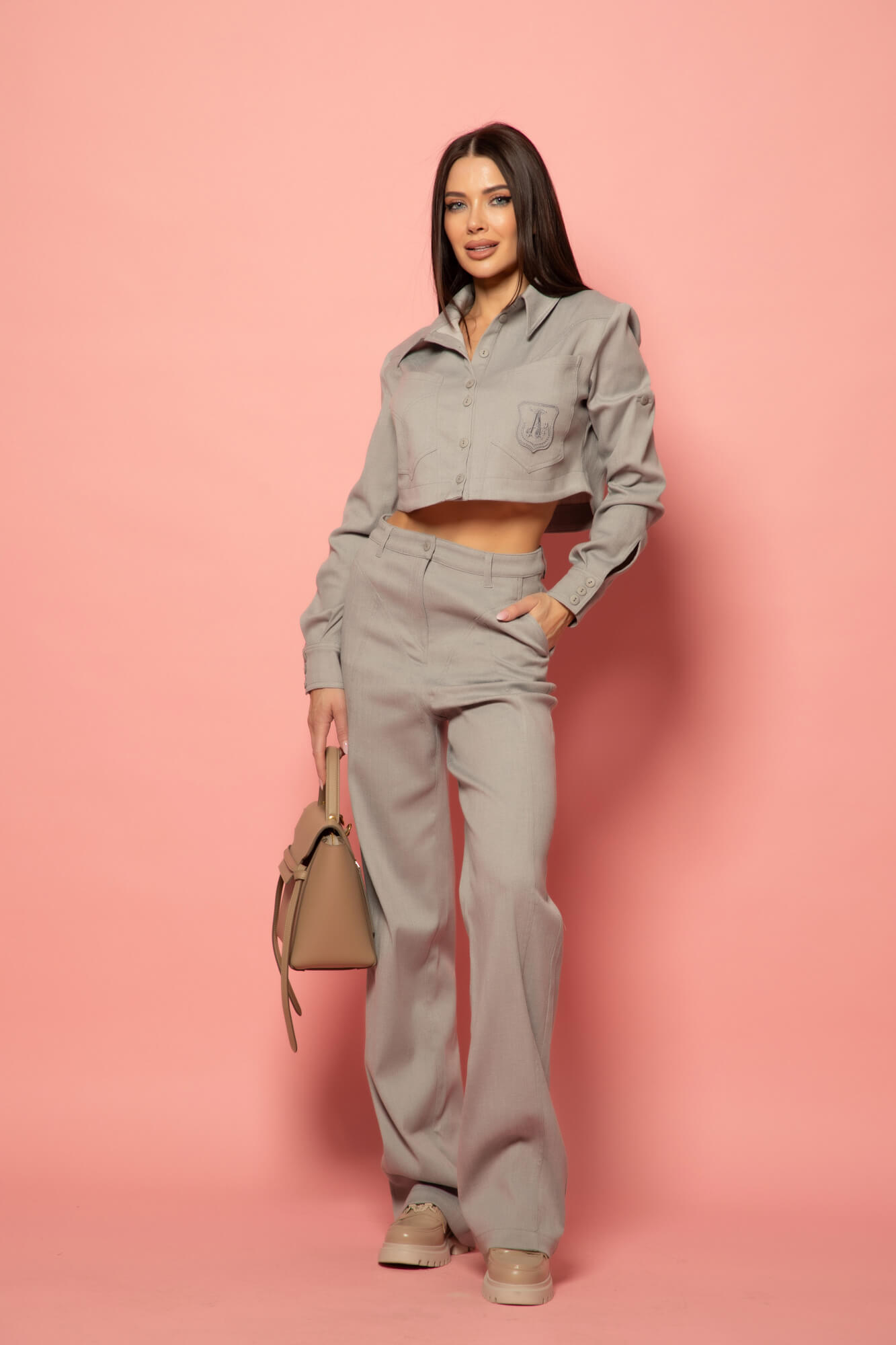 Denim Essentials Jachetă scurtă - grey - Imagine 10