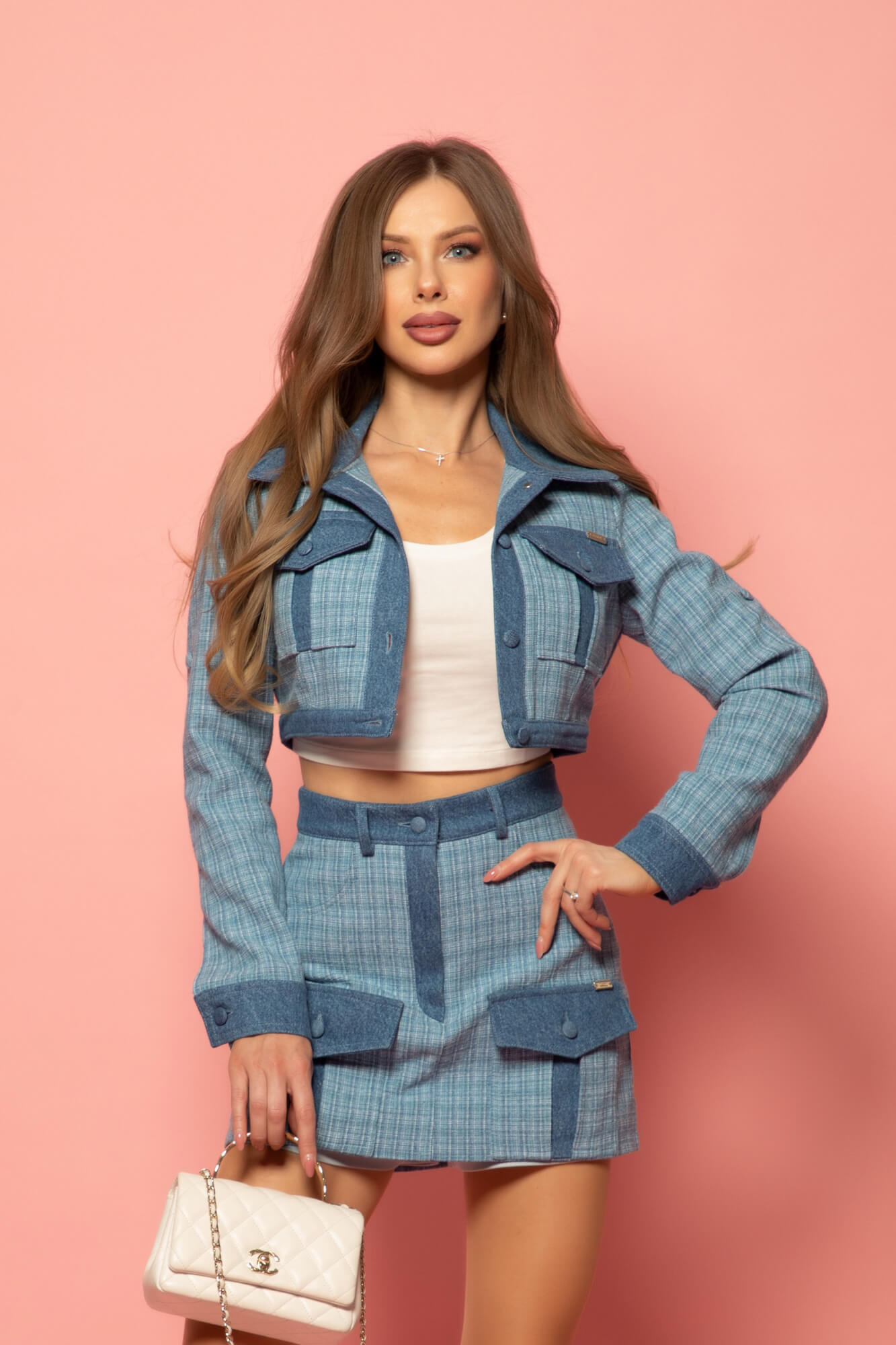 Denim Elegance Jachetă scurtă - Imagine 18