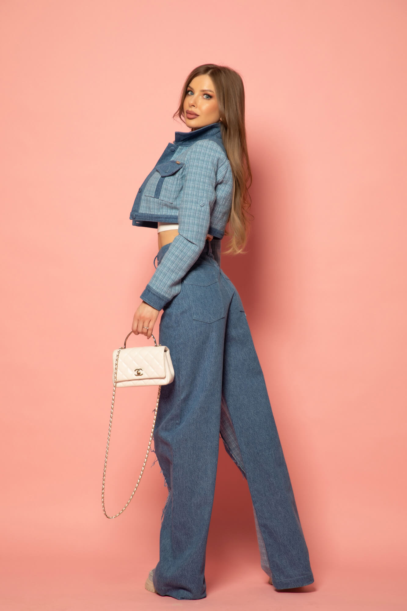 Denim Elegance Jachetă scurtă - Imagine 25