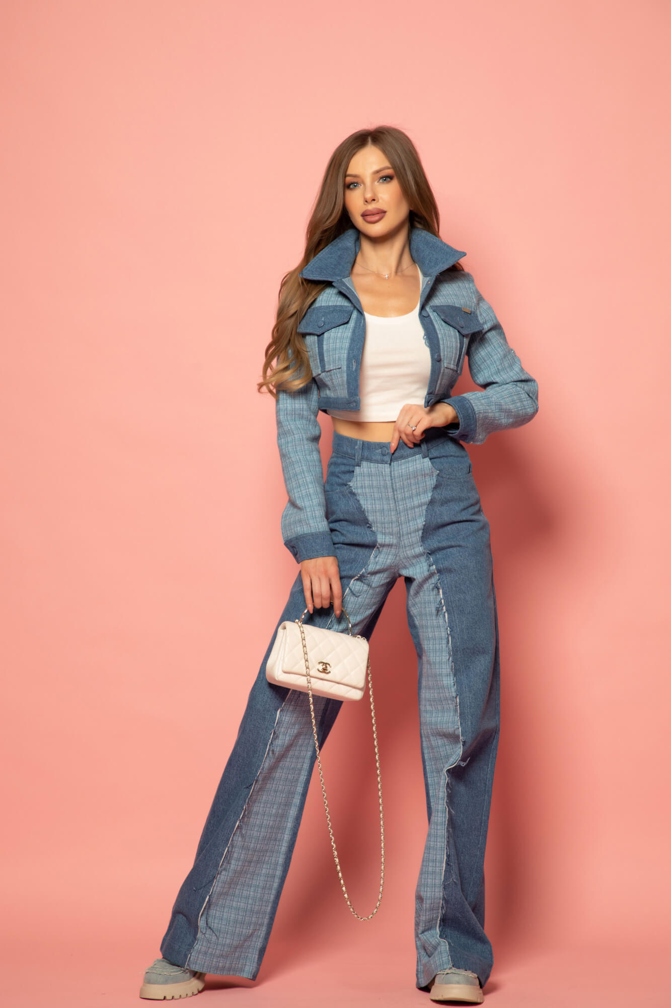 Denim Elegance Pantaloni - Imagine 12