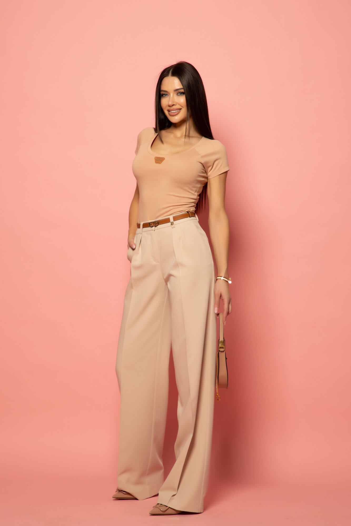 Everyday insignia Bluza Din Bumbac - Mocha - Imagine 15