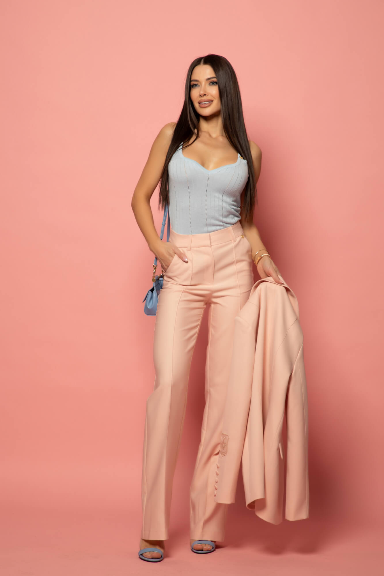 Daily Chic Top din tricotaj - Light Blue - Imagine 12