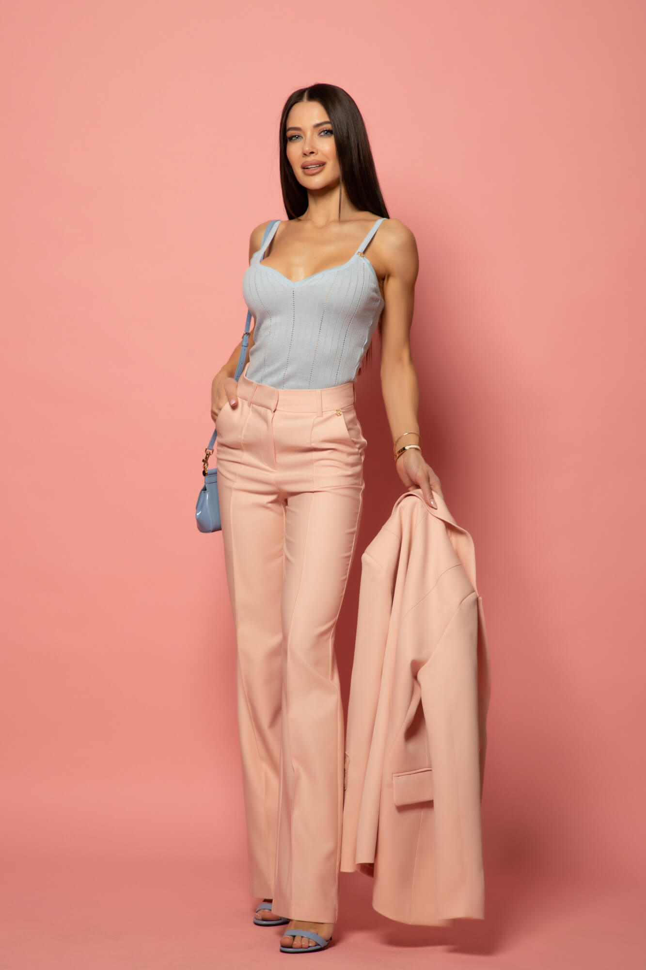 Daily Chic Top din tricotaj - Light Blue - Imagine 14
