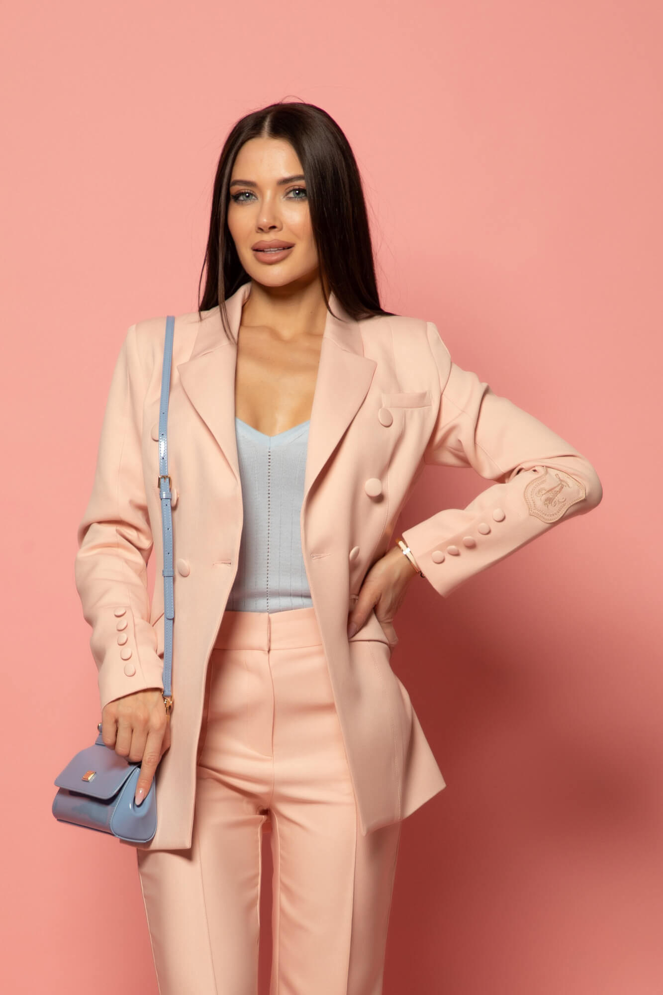 Daily Chic Top din tricotaj - Light Blue - Imagine 16