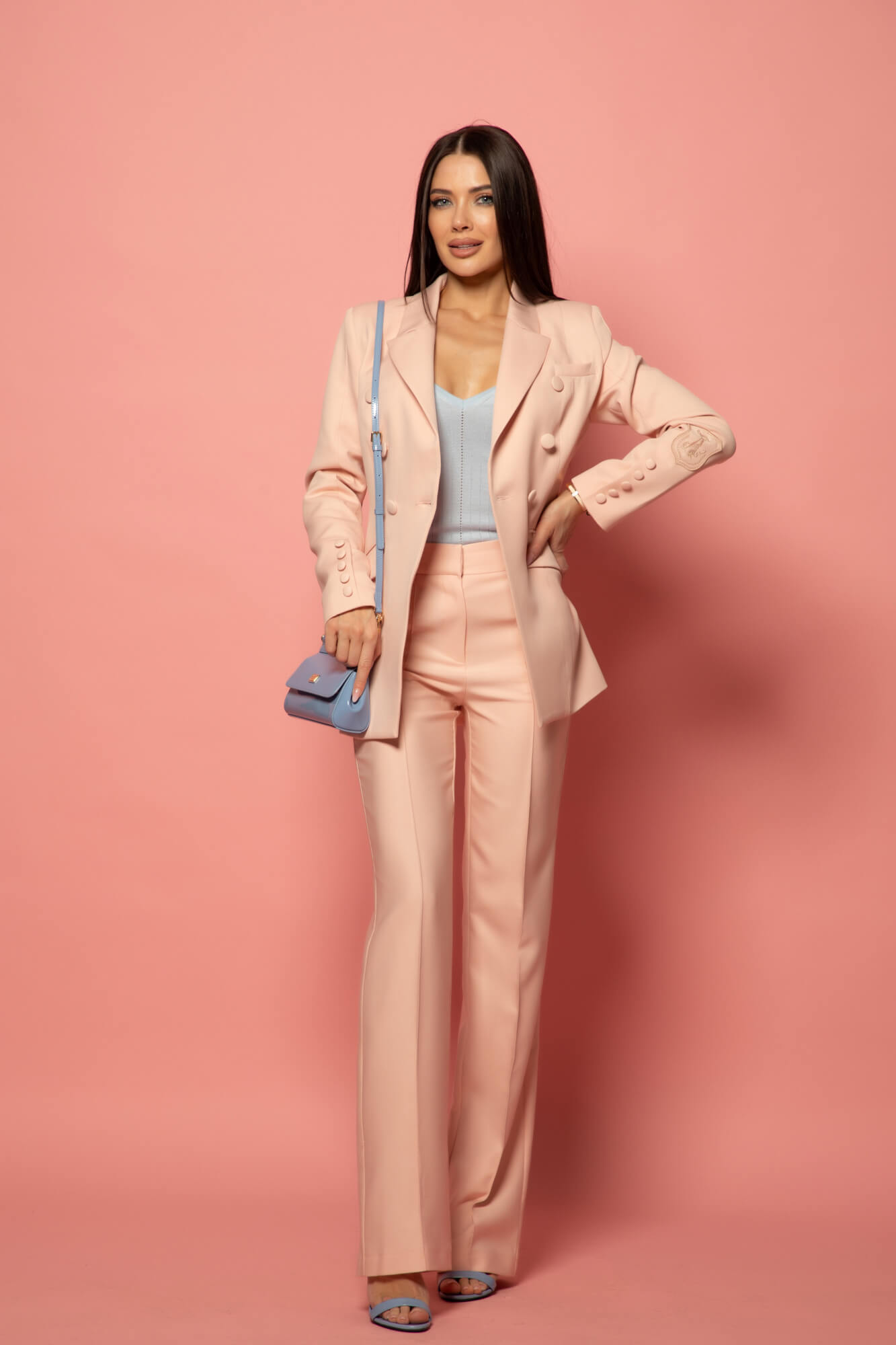 Daily Chic Top din tricotaj - Light Blue - Imagine 17